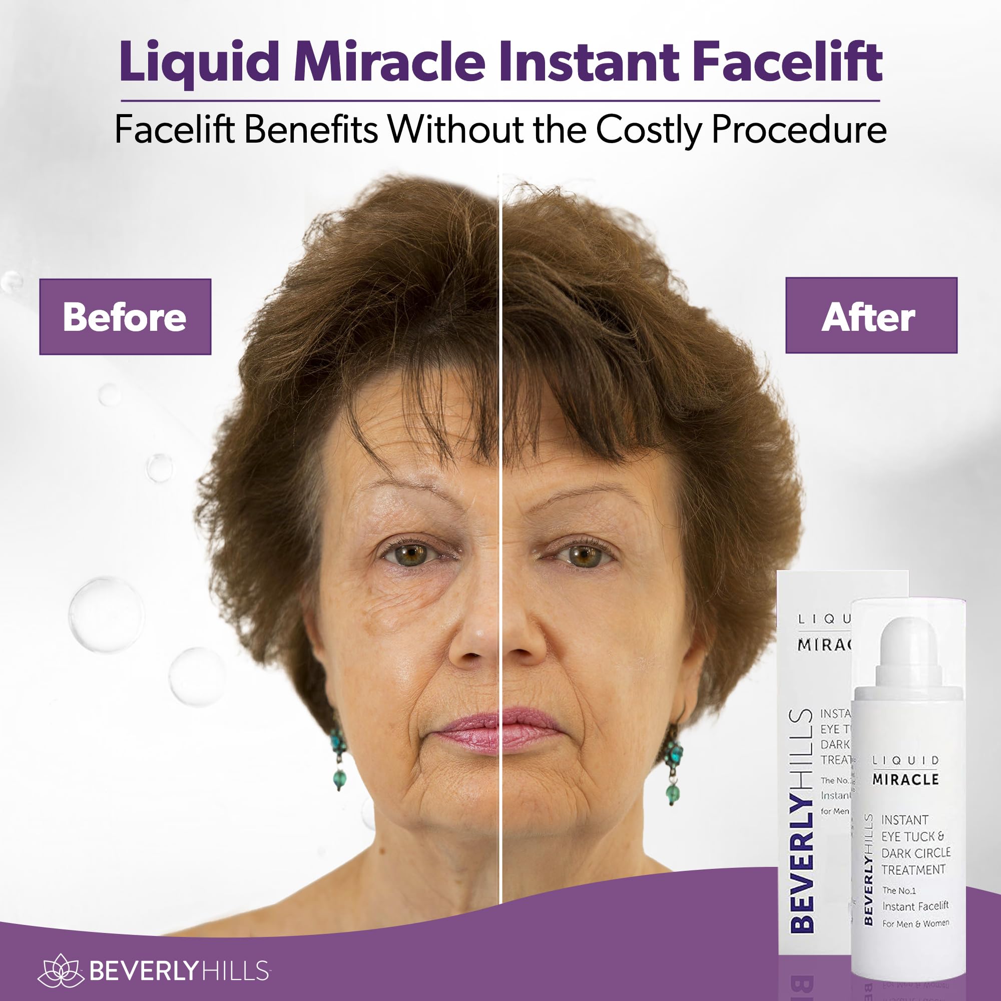 Beverly Hills Instant Facelift Anti Aging Eye Serum Treatment for Dark Circles, Puffy Eyes, Wrinkles, Under Eye Bags, Fine Lines, and Crows Feet | 30mL (120 Days Supply) - BEVERLY HILLS Official Product View 3
