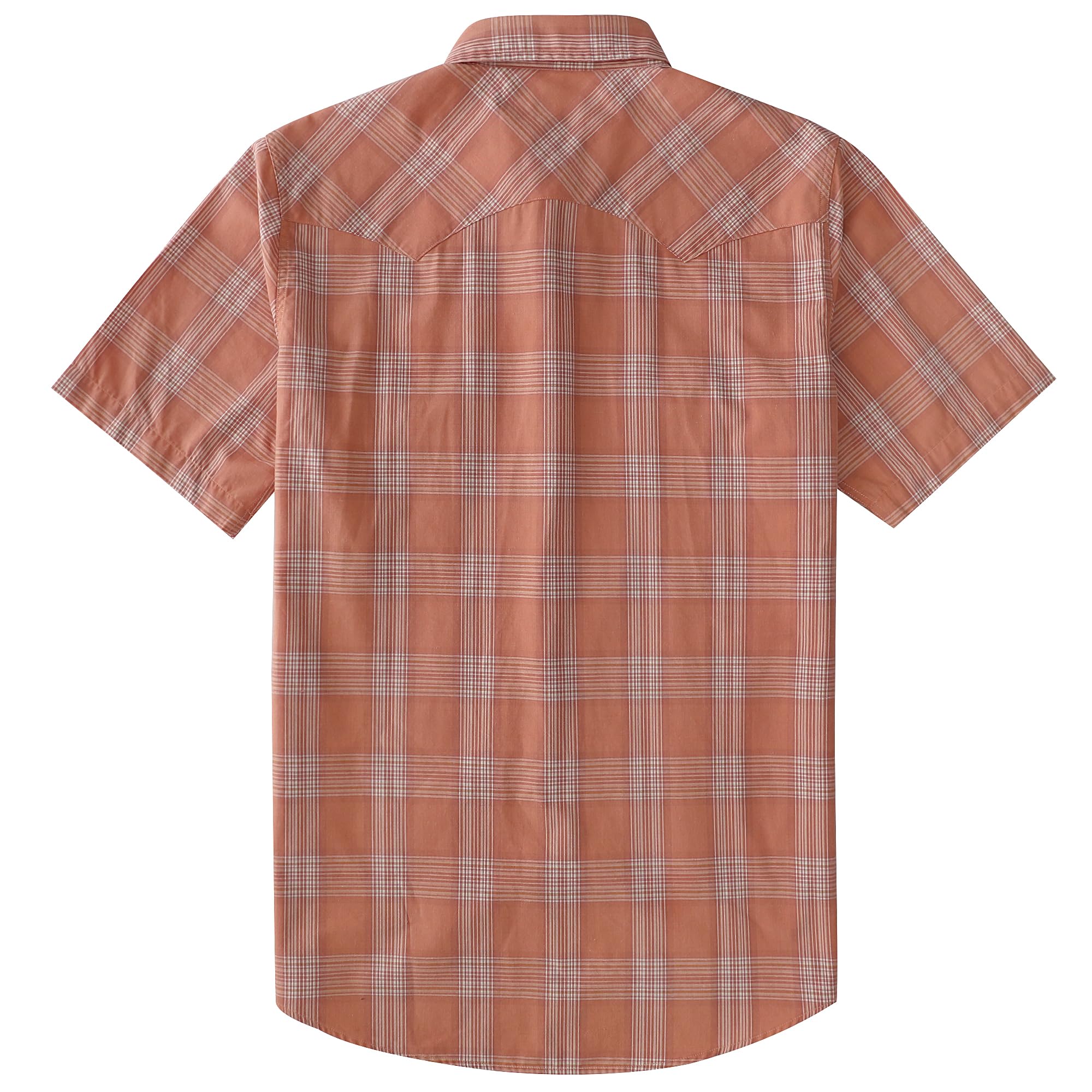 Dubinik® Pearl Snap Western Shirt for Men Short Sleeve 2 Sawtooth Pocket - Dubinik Official Product View 2