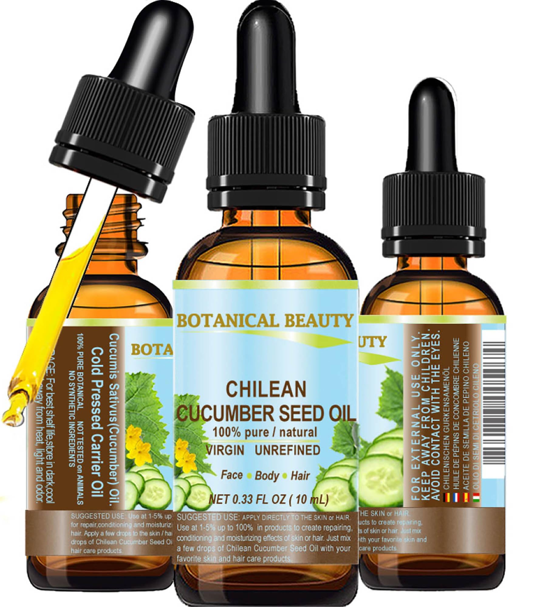 Botanical Beauty CUCUMBER SEED OIL 100% Pure Natural Virgin - Botanical Beauty