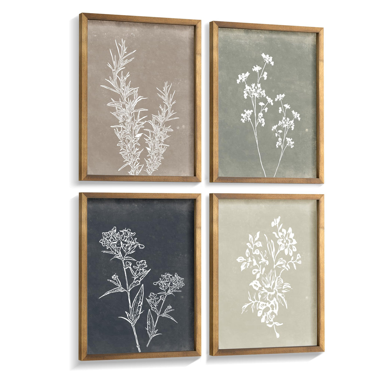Liswit Framed Boho Wall Art Set of 4 for Wooded Minimalist - Liswit Official Imagery - 1