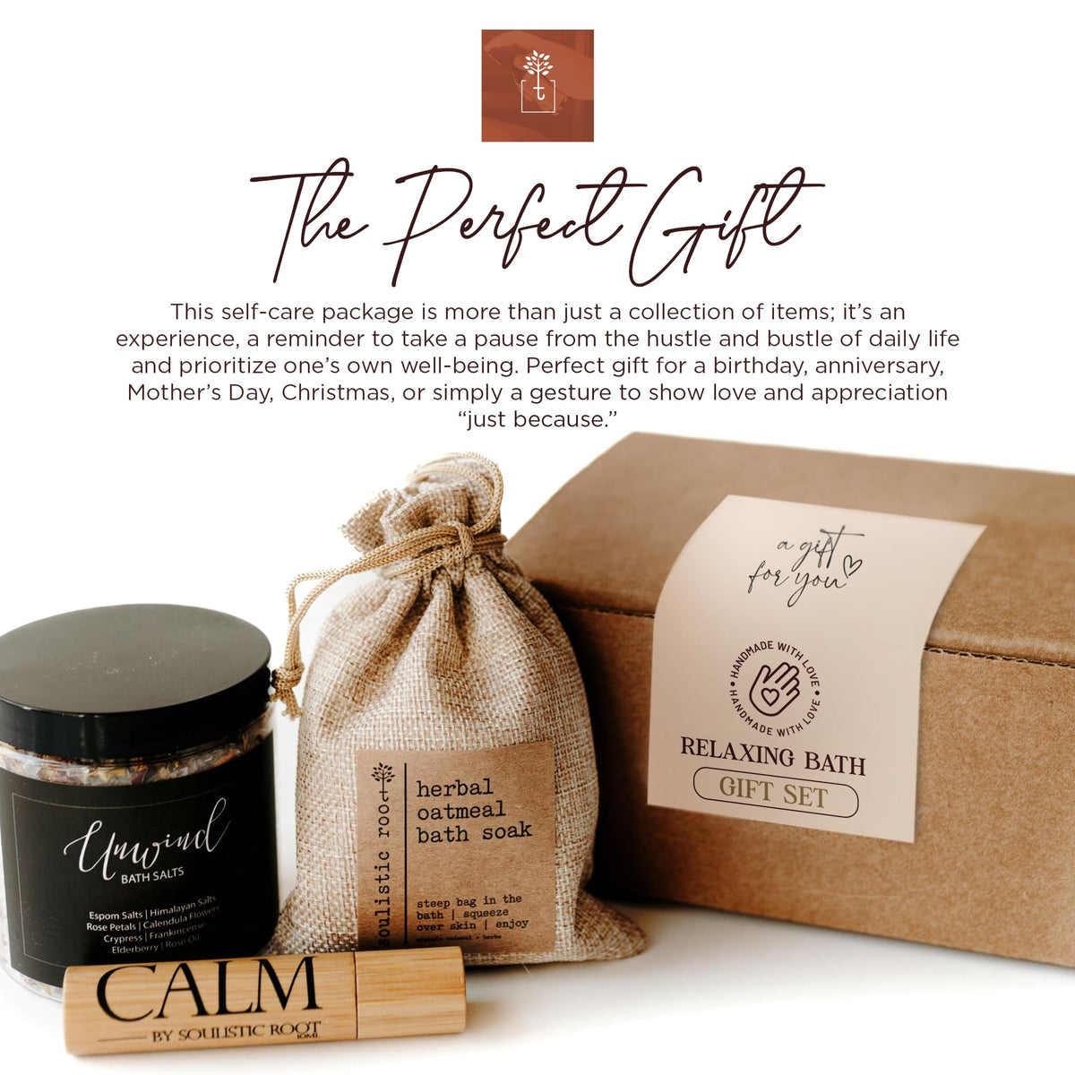 Relaxing Bath Gift Set for Women Ready to Gift Spa Gift Set - soulistic root Official Imagery - 7
