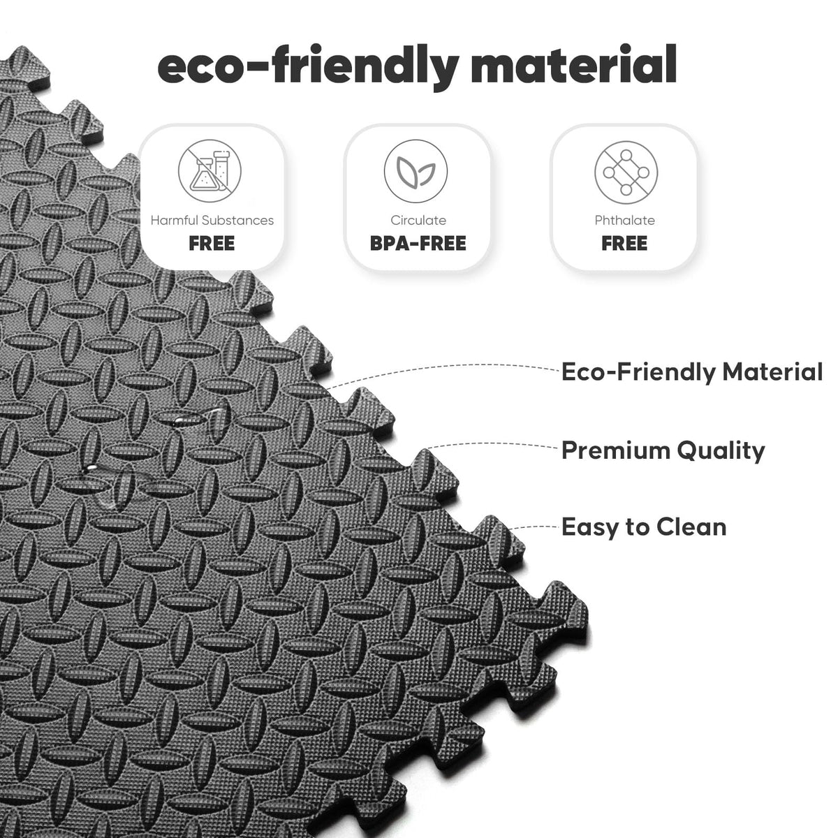 12 Pack 48 sqft Home Gym Mat Puzzle Exercise Mat EVA - Nazhura Official Imagery - 5