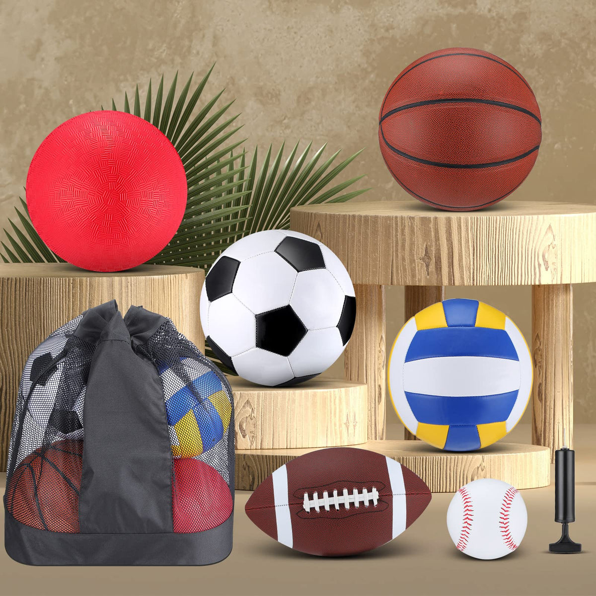 Libima 6 Pcs Multi Sport Ball Set Recess Equipment - Libima Official Imagery - 7