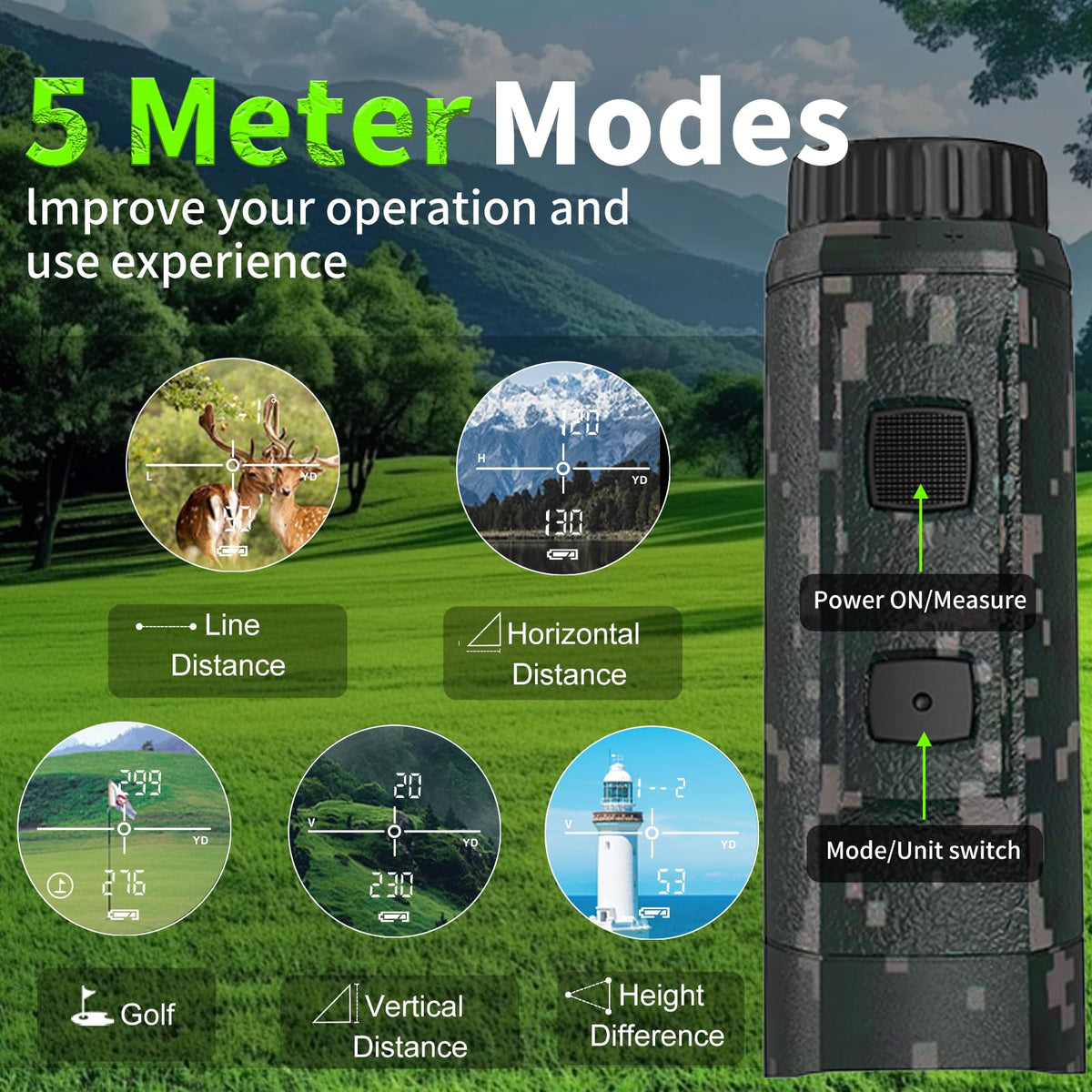 Hunting Laser Rangefinder 6X HD LCD Display Gifts for - SG SURGOAL Official Imagery - 3