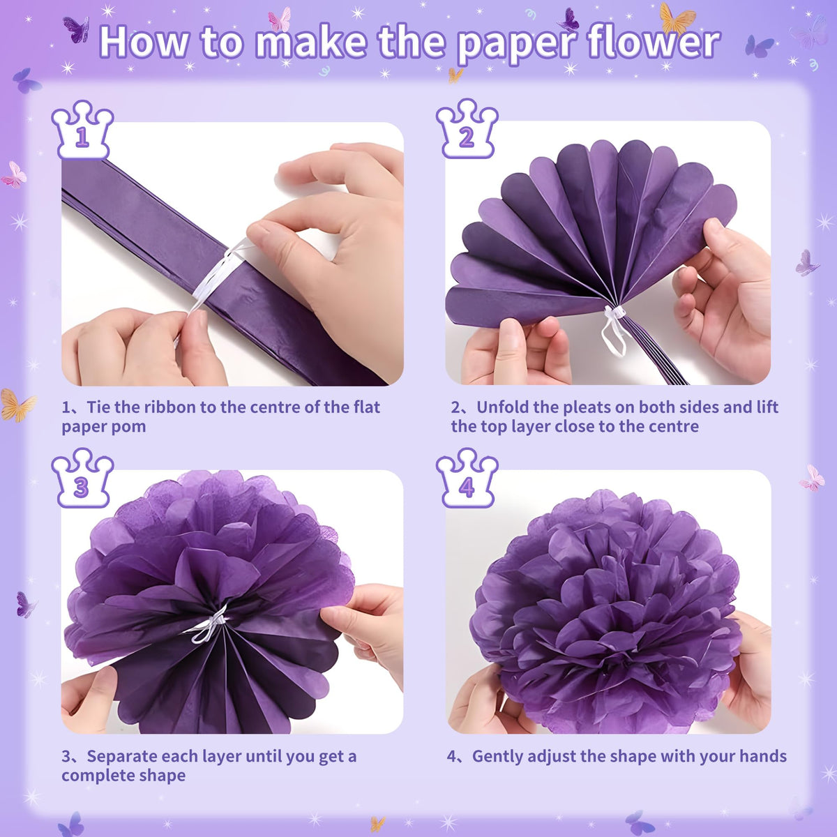 199 Pcs Purple Birthday Party Decorations For Women Happy - Party Spot! Official Imagery - 6