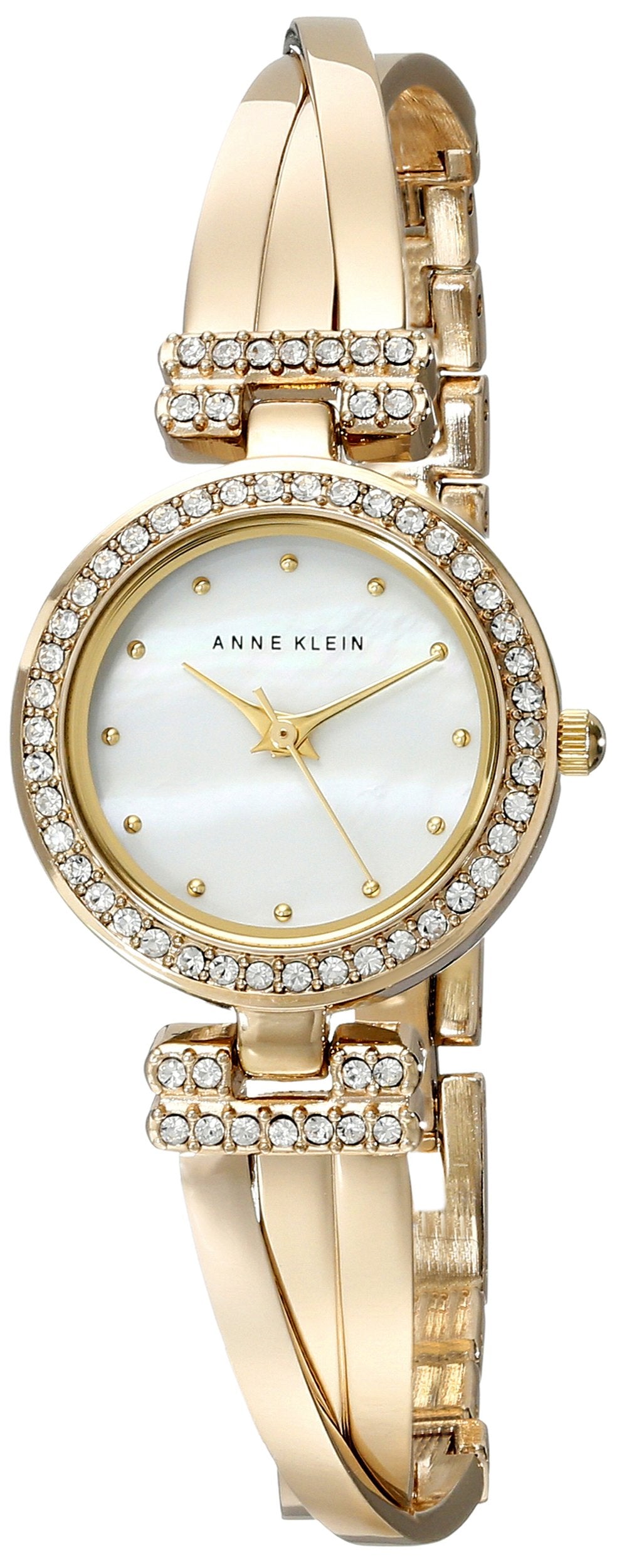 Anne Klein Women's Premium Crystal Accented Bangle Watch and Bracelet - View 3