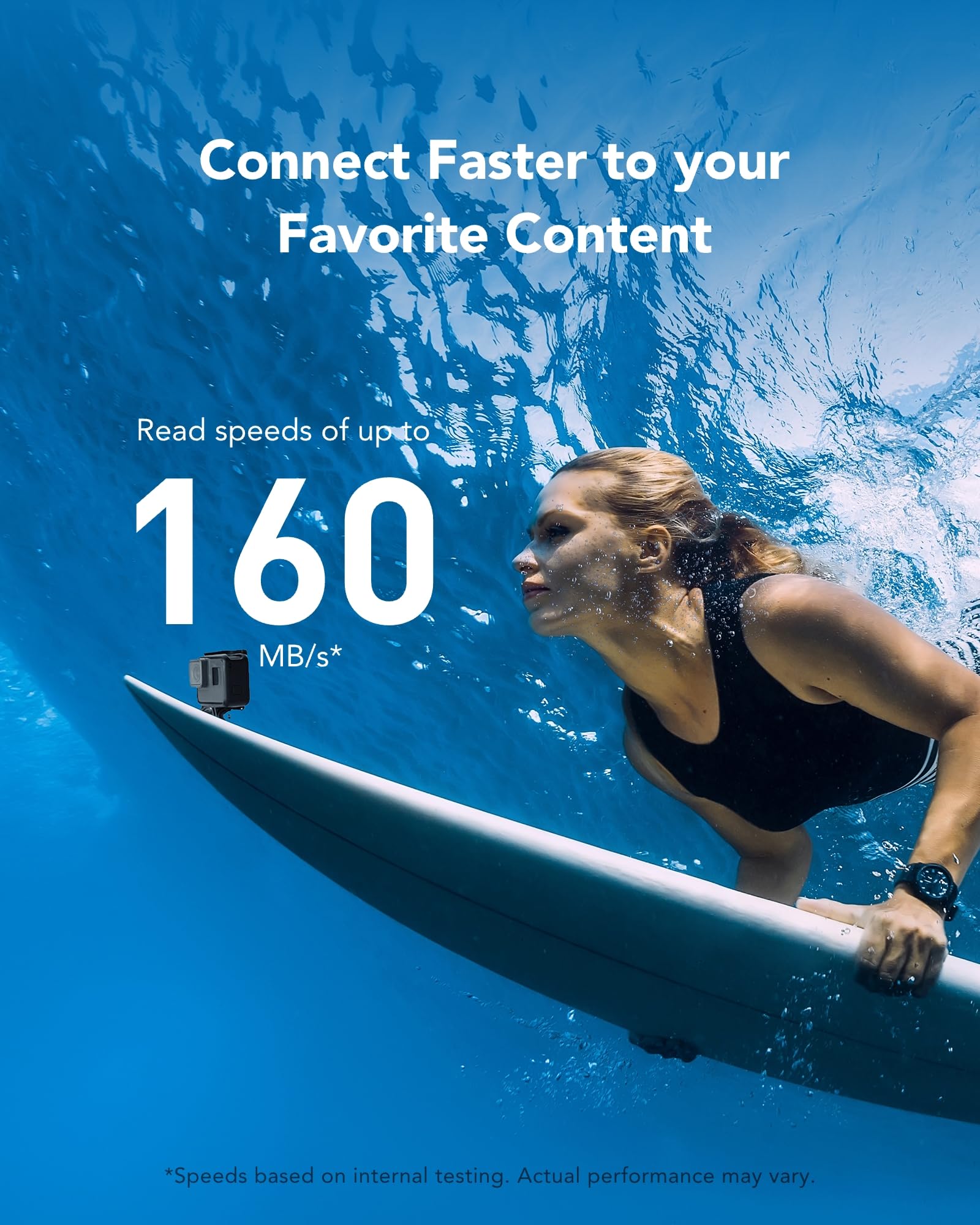 Lexar 256GB Blue Micro SD Card Up to 160MB - s microSDXC UHS I Memory Card - Lexar Official Product View 3