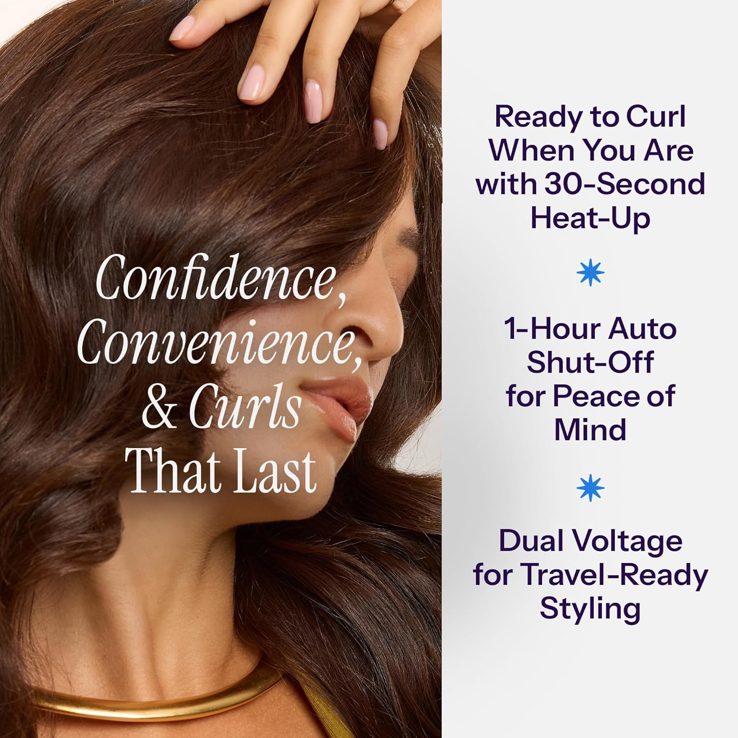 HOT TOOLS Pro Artist Nano Ceramic Curling Iron with 1-1/4 inch barrel for creating smooth, shiny curls and waves.