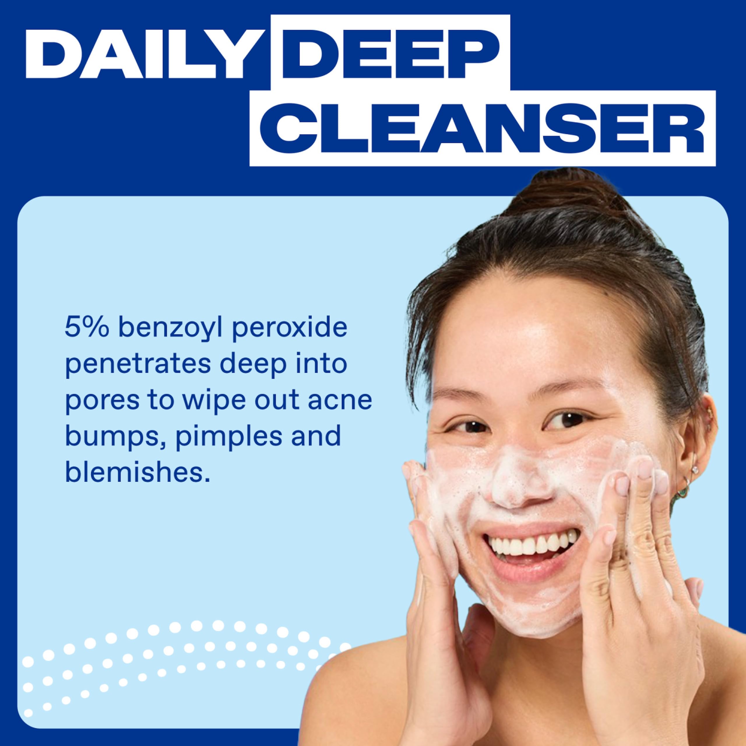 Differin Acne Face Wash, 5% Benzoyl Peroxide Daily Cleanser - Differin Official Product View 3