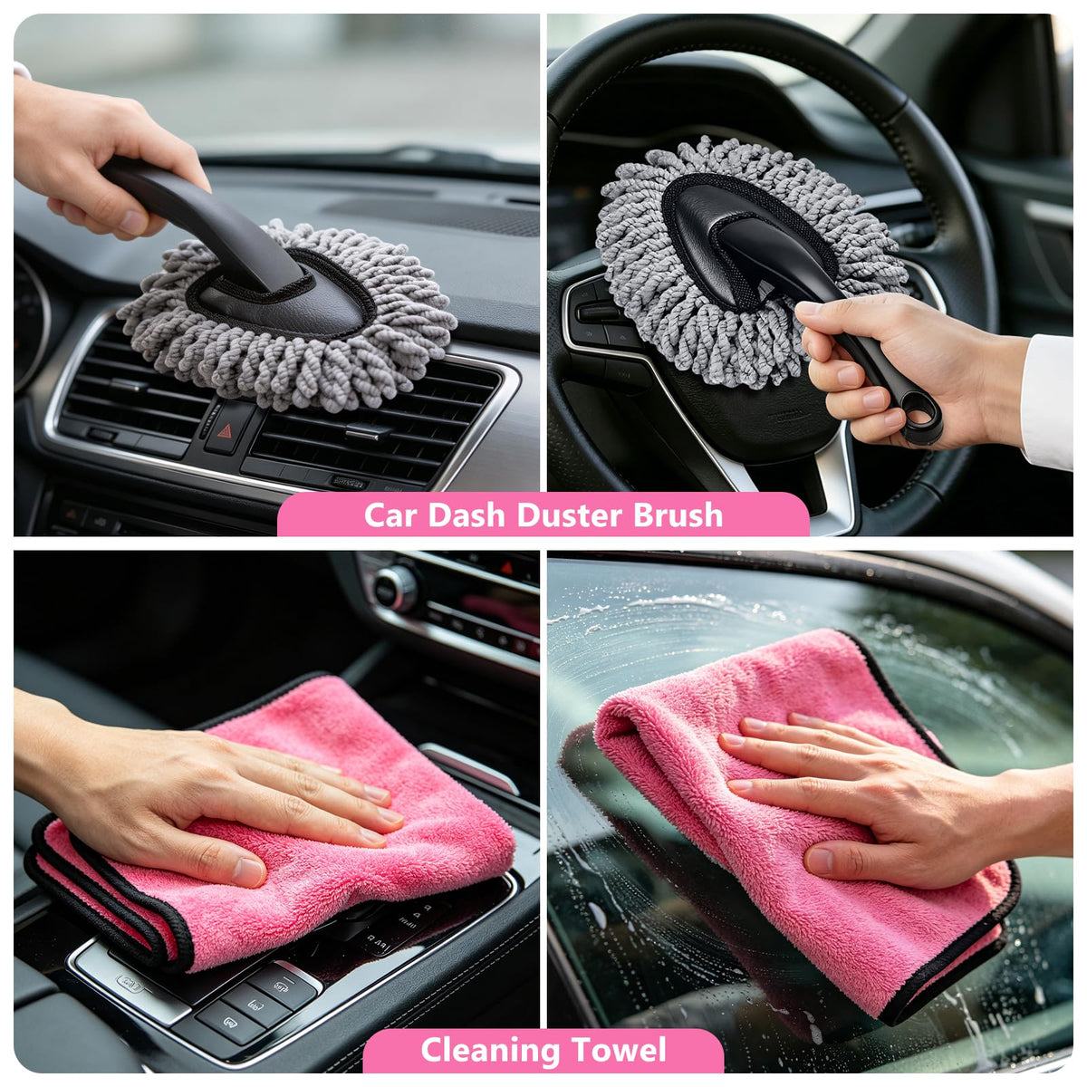 Windshield Cleaning Tool 13PCS Car Detailing Kit Interior - YJUSMAK Official Imagery - 8