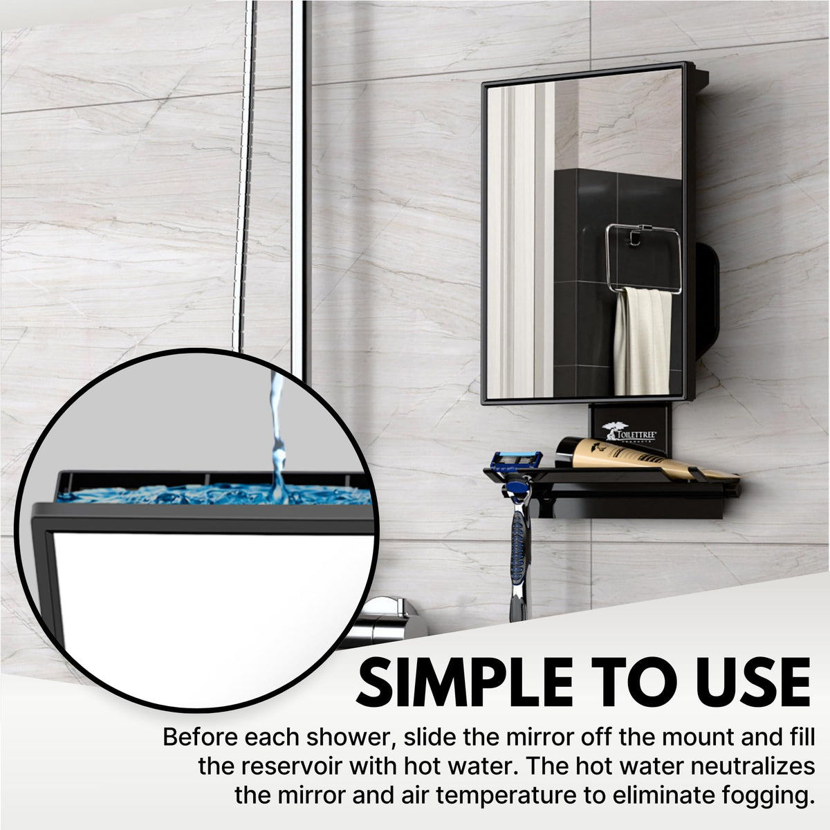 ToiletTree Products Fogless Shower Mirror - ToiletTree Products Official Imagery - 6