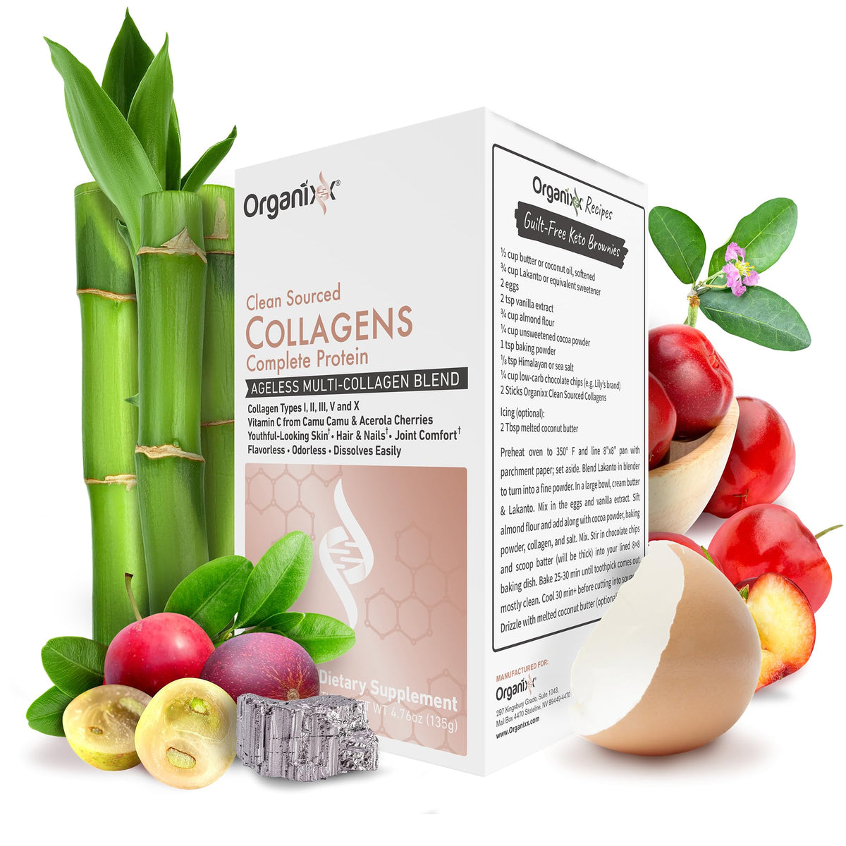 Organixx Clean Sourced Collagen Peptides 5 Types 30 Servings - Organixx Official Imagery - 4