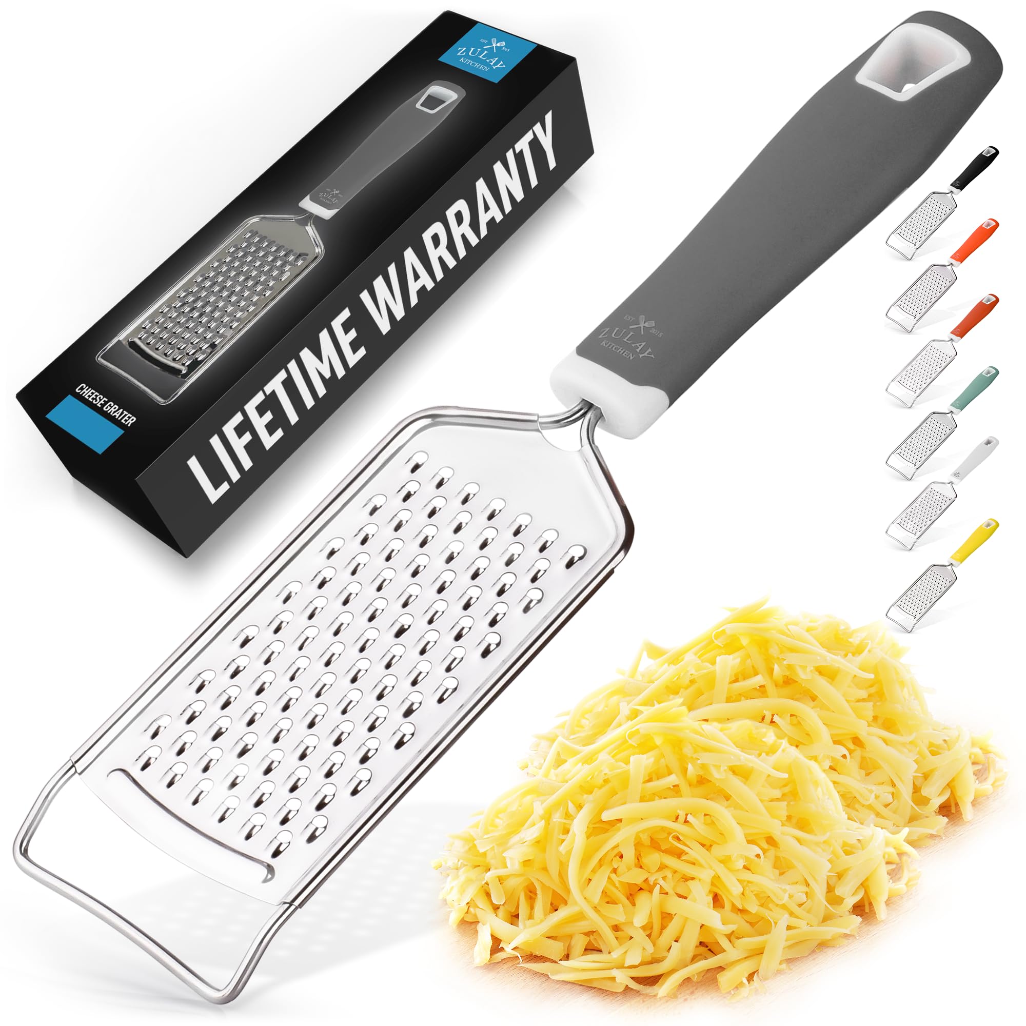 Zulay Kitchen Professional Cheese Grater Stainless Steel - Durabl - Zulay Kitchen Official Product View 9