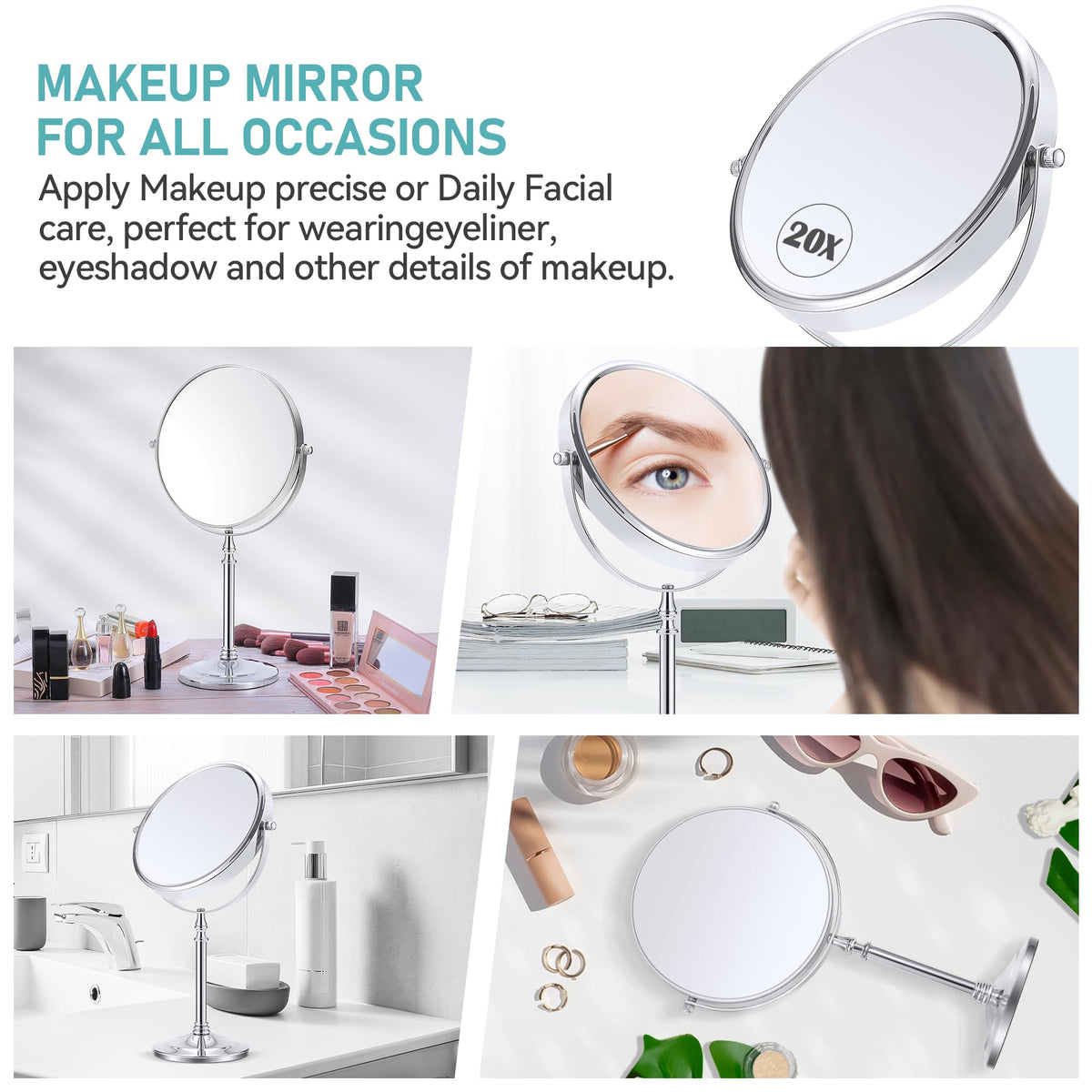 MIYADIVA Magnifying Mirror 20x Double Sided 1X 20X - MIYADIVA Official Imagery - 8