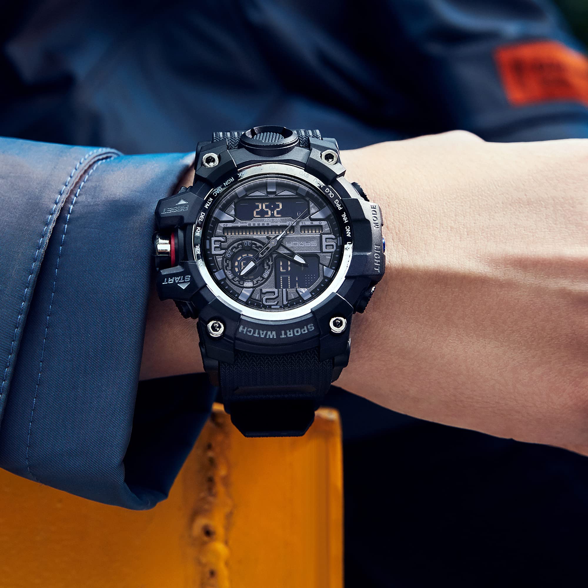 KXAITO Men's Military Sports Watch – LED Dual Dial