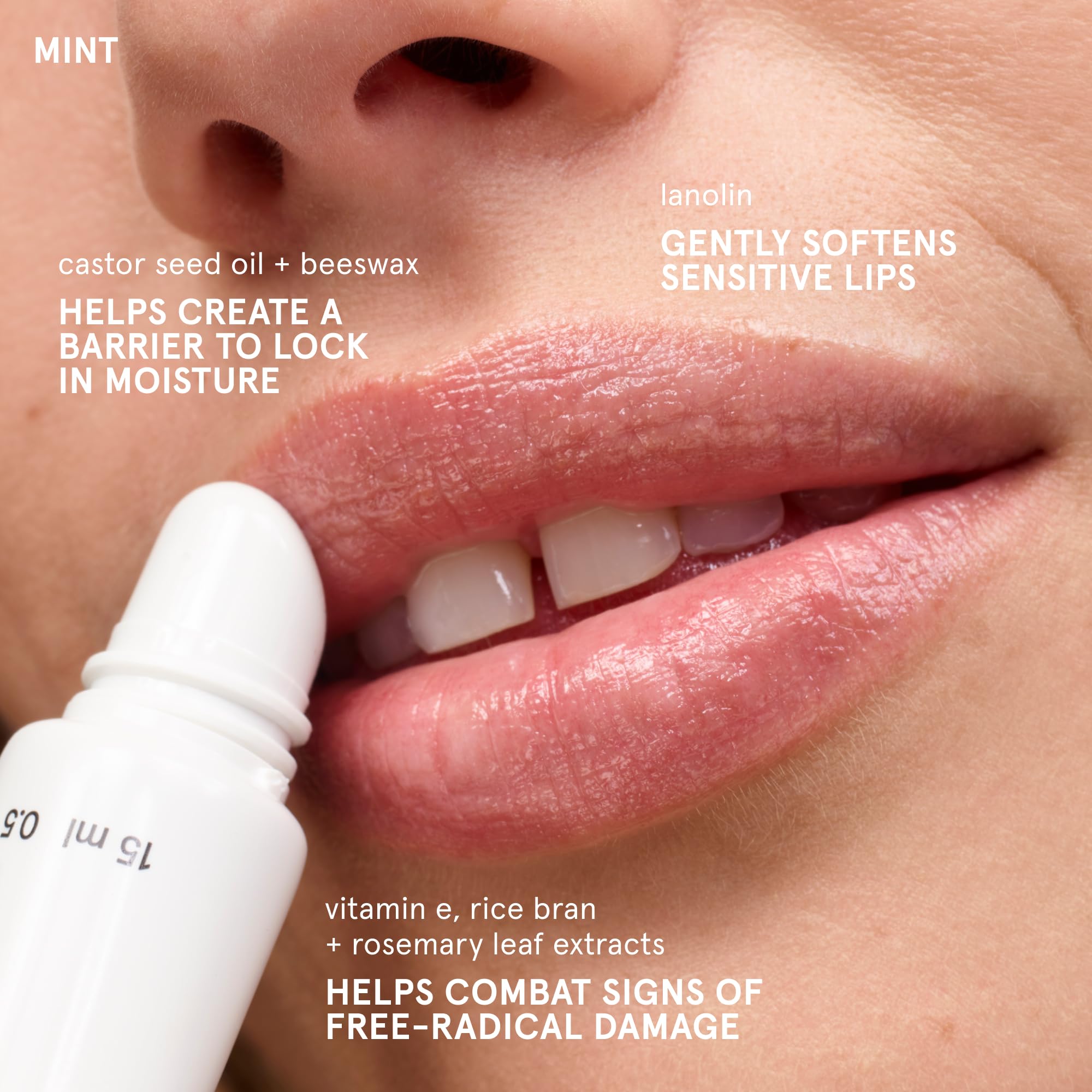 Glossier Balm Dotcom Lip Balm & Universal Salve, Mint, Untinted - Glossier Official Product View 5