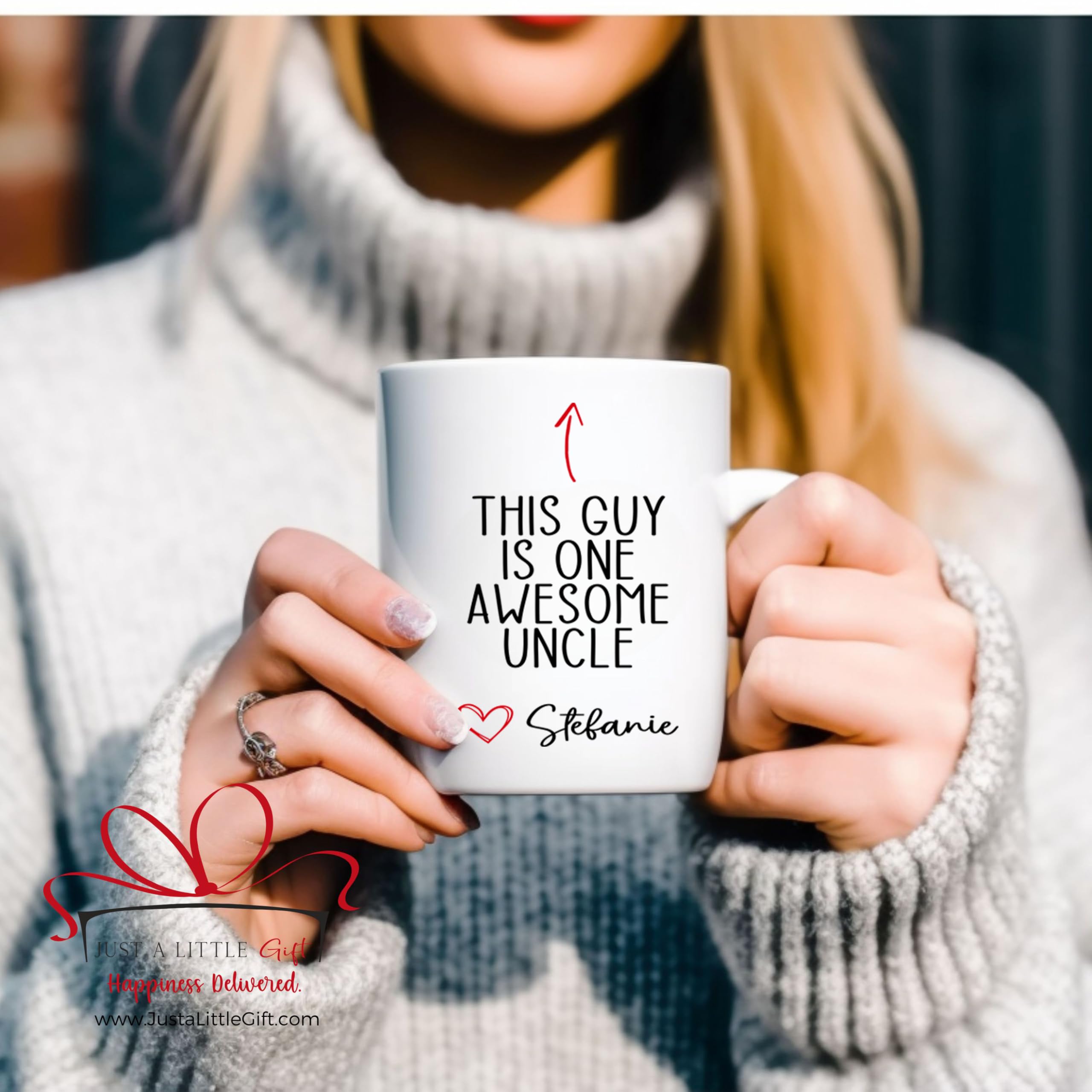 Handmade This Guy Is One Awesome Uncle Coffee Mug, Personalized Gift f - View 6