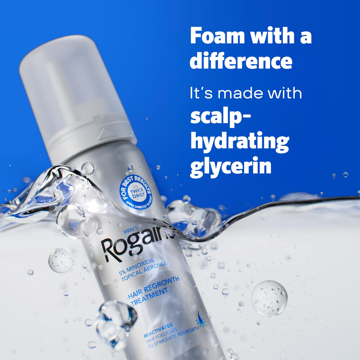 Men s Rogaine 5 Minoxidil Topical Foam Unscented 3 Mo Supply - Rogaine Official Imagery - 3