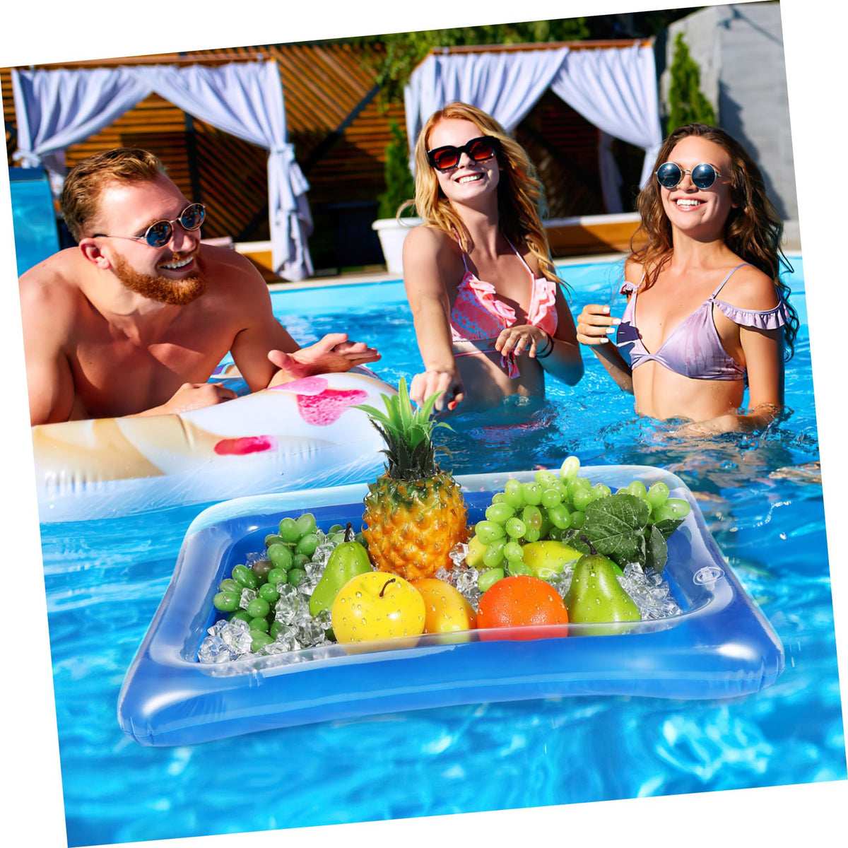 Inflatable Serving Tray 4pcs PVC Ice Bar for Party Use - IMIKEYA Official Imagery - 7