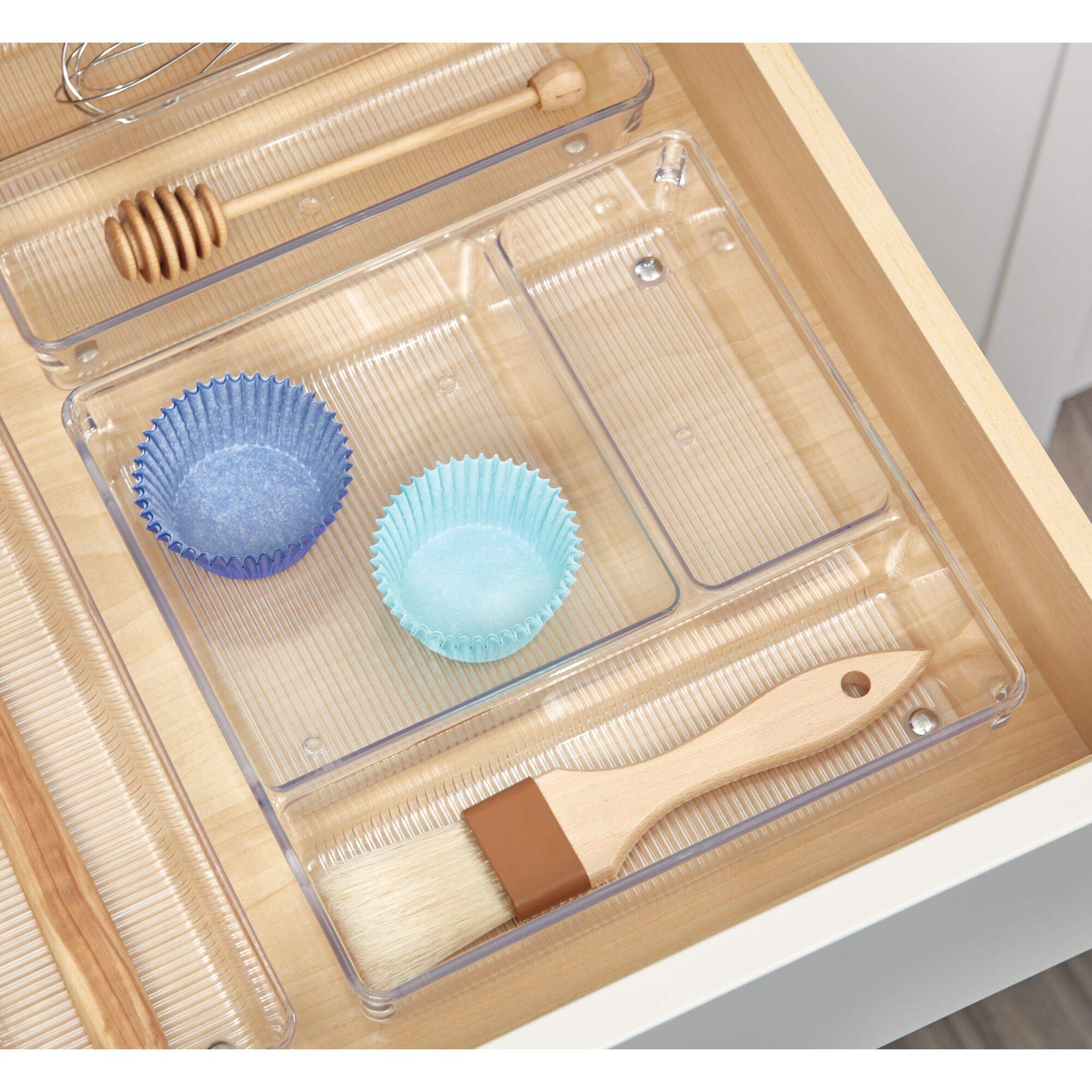 iDesign InterDesign Linus Kitchen Drawer Organizer for Silverware, Spa - View 2