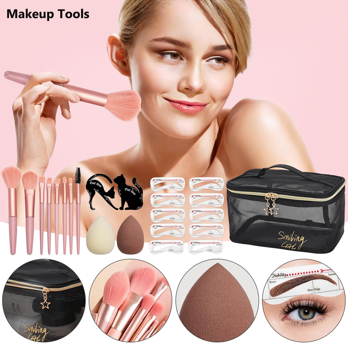 CHAFFUL all-in-one makeup kit for women with various makeup products and tools in a comprehensive beauty gift set.