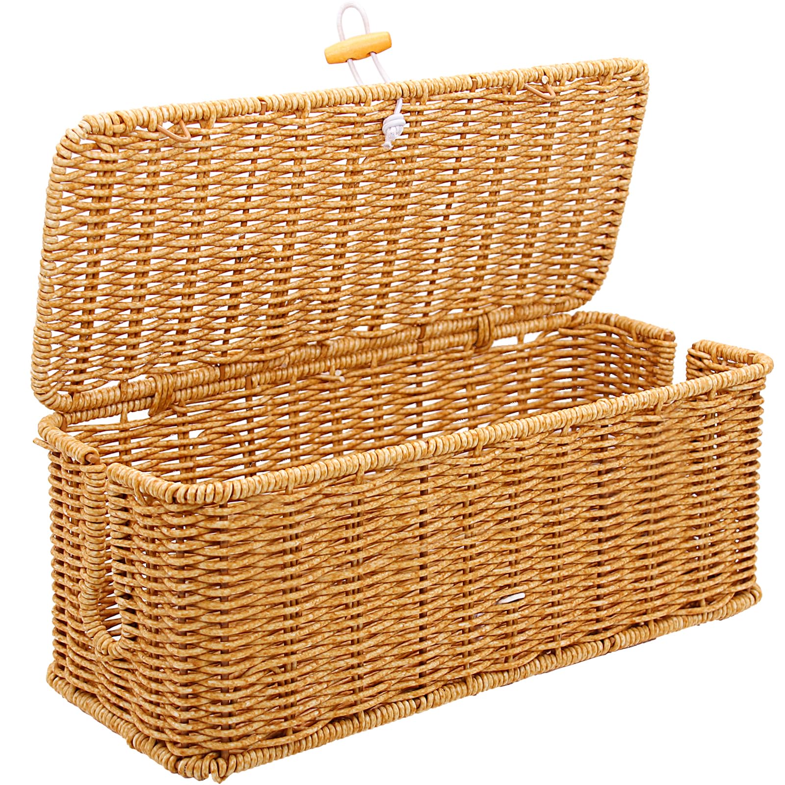 Handmade Rattan Cable Management Box & Cord Organizer