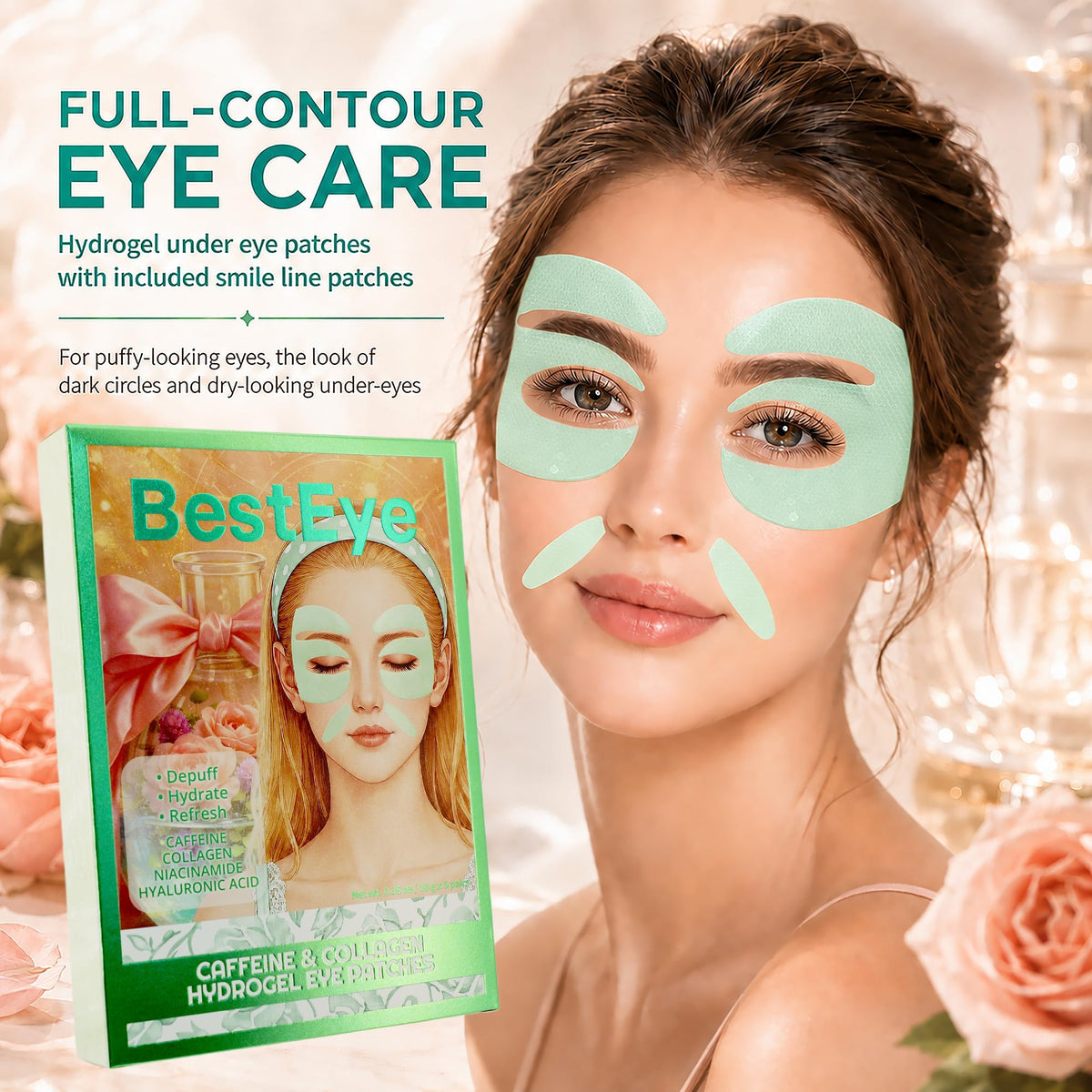 Collagen Under Eye Patches for Puffy Eyes and Dark Circles - Besteye Official Imagery - 3