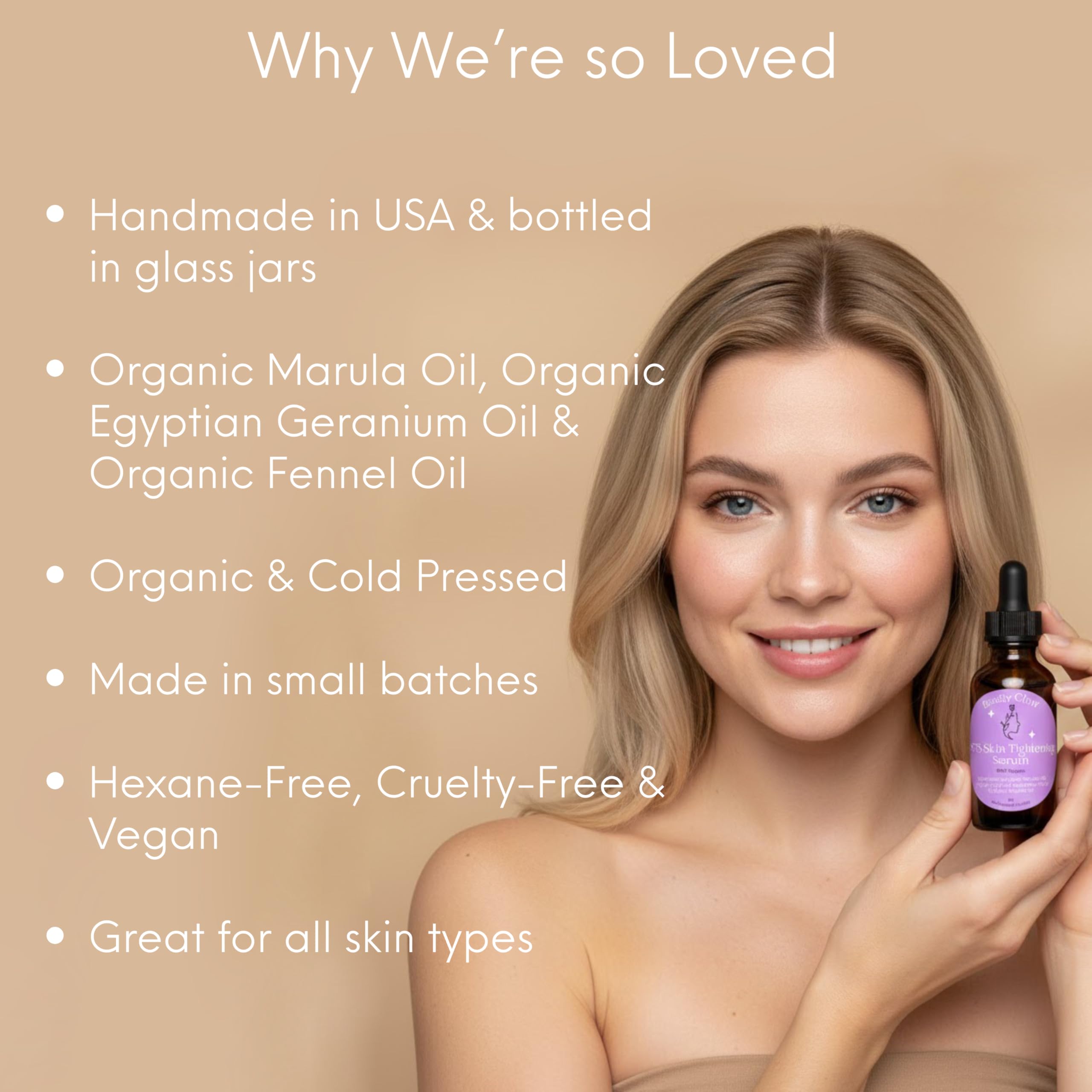 Beauty Glow STS Skin Tightening Serum Organic Marula, Egyptian - Beauty Glow