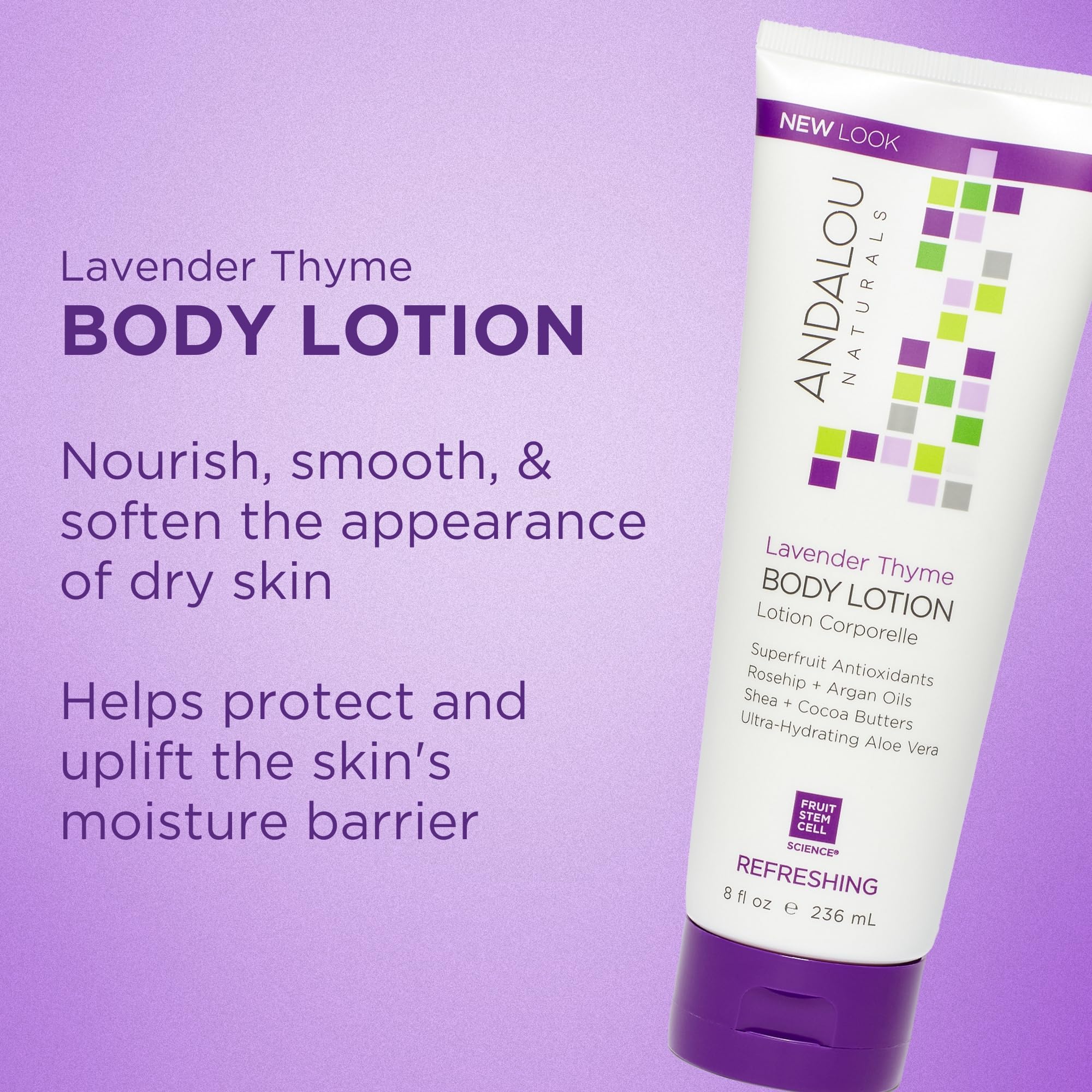 Andalou Naturals Lavender Thyme Body Lotion, Hydrating - Andalou Naturals