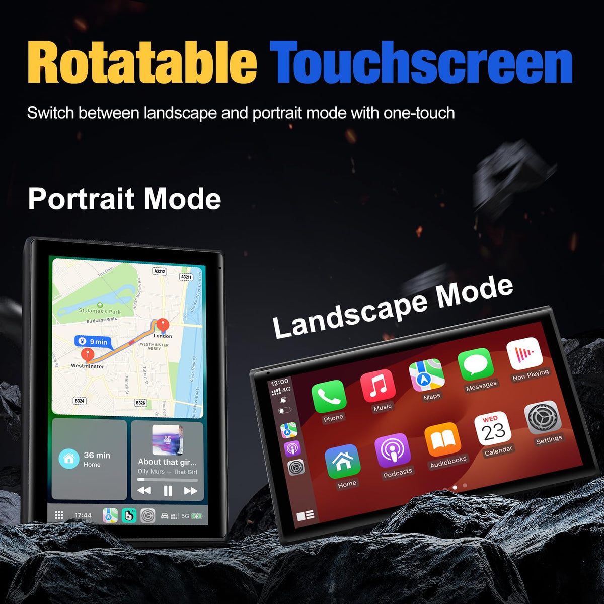 Carplay Screen for Car 7 inch Wireless Carplay Android Auto - YREVTM Official Imagery - 4