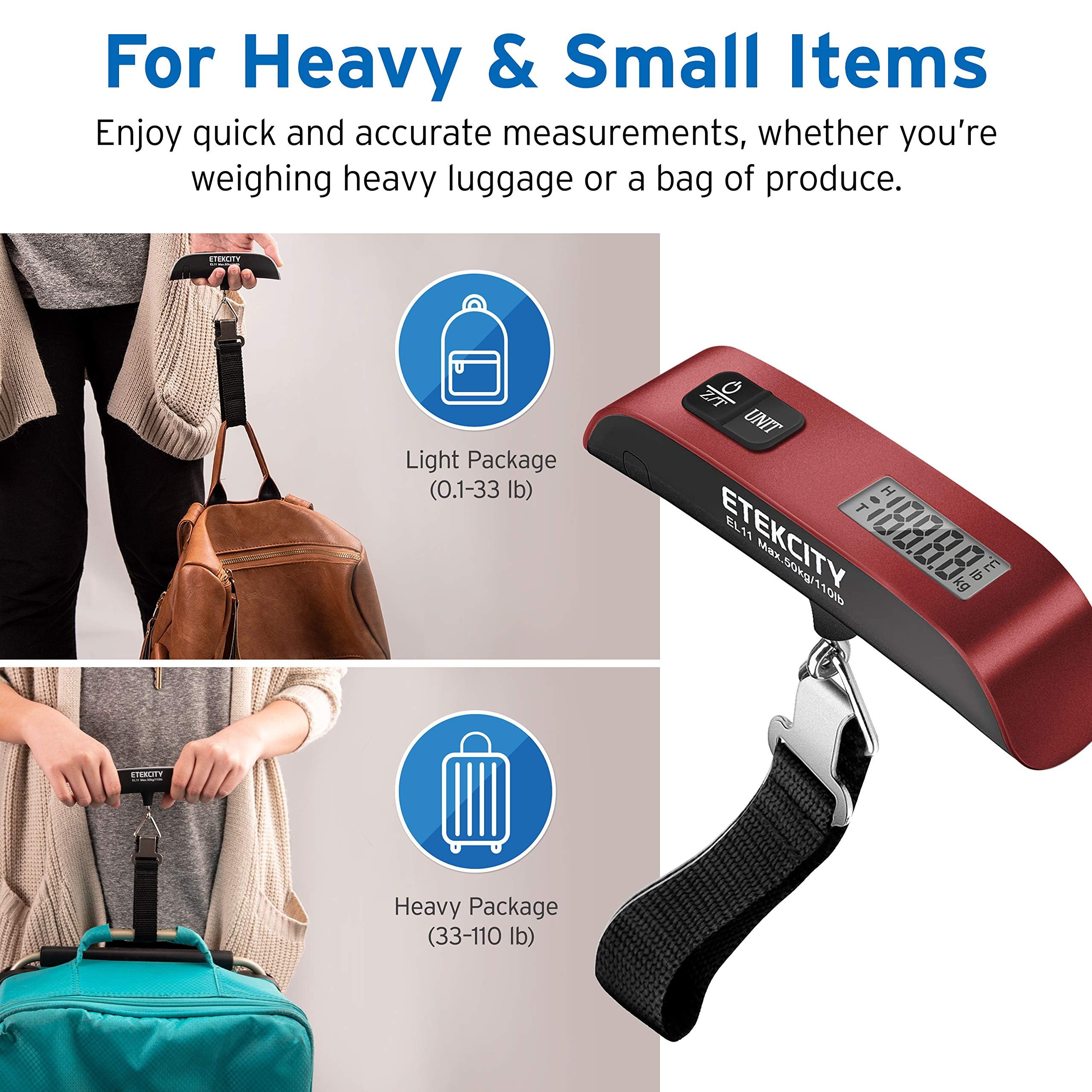 Etekcity Luggage Scale, Digital Weight Scales for Travel Accessor - Etekcity Official Product View 5