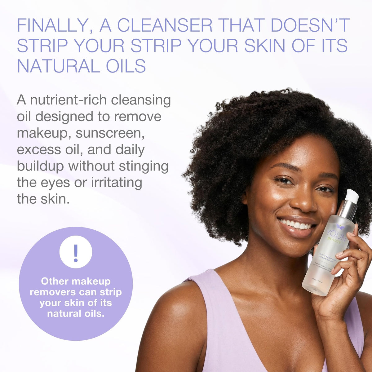 YOUN Beauty Makeup Removing Cleansing Oil by Holisitic - YOUN Beauty Official Imagery - 3