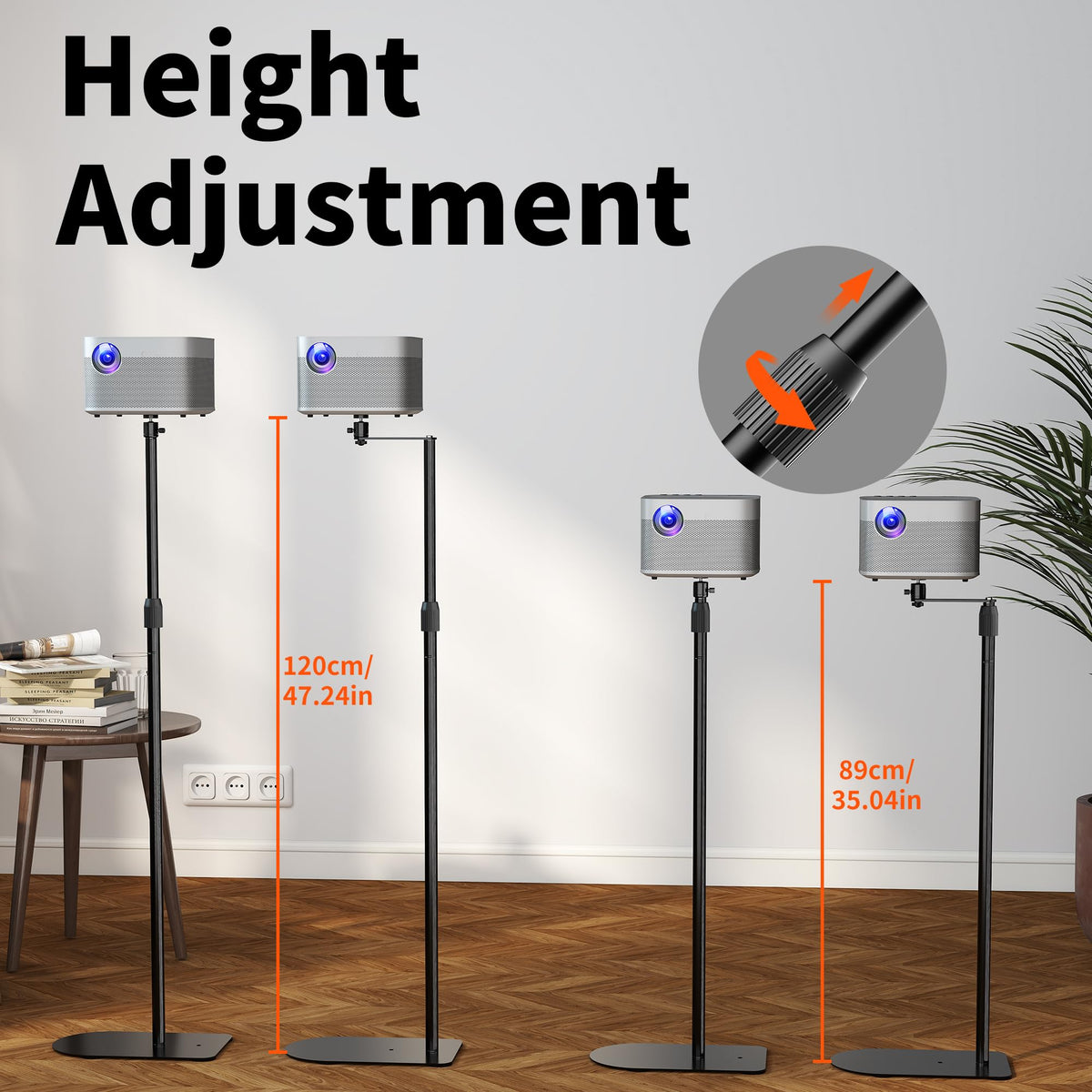 Projector Stand 2 in 1 Mini Projector Mount Bracket 360 - XINLEI Official Imagery - 5