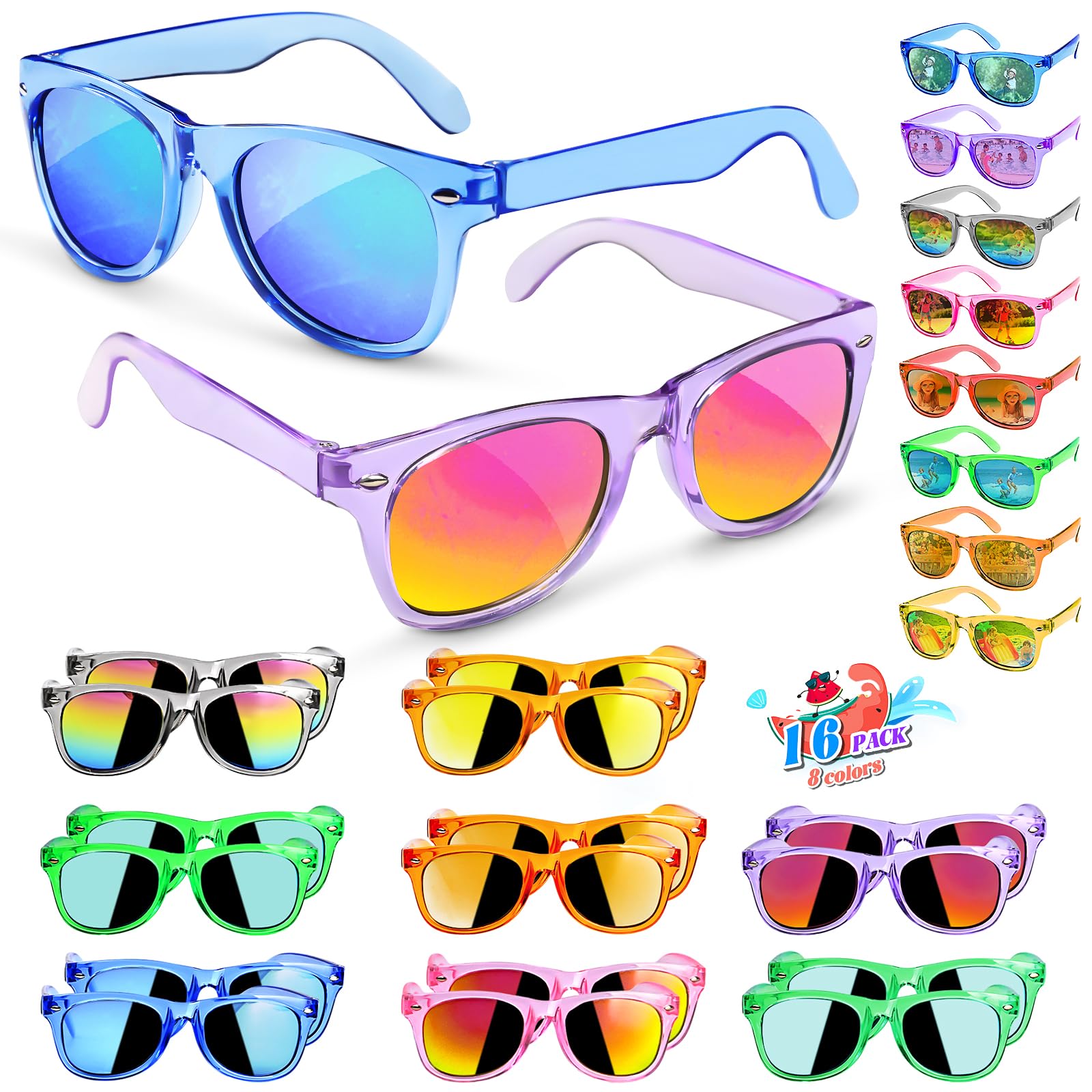 Kids Sunglasses Party Favors - Boys Girls Valentines Day Gifts, - Product Imagery