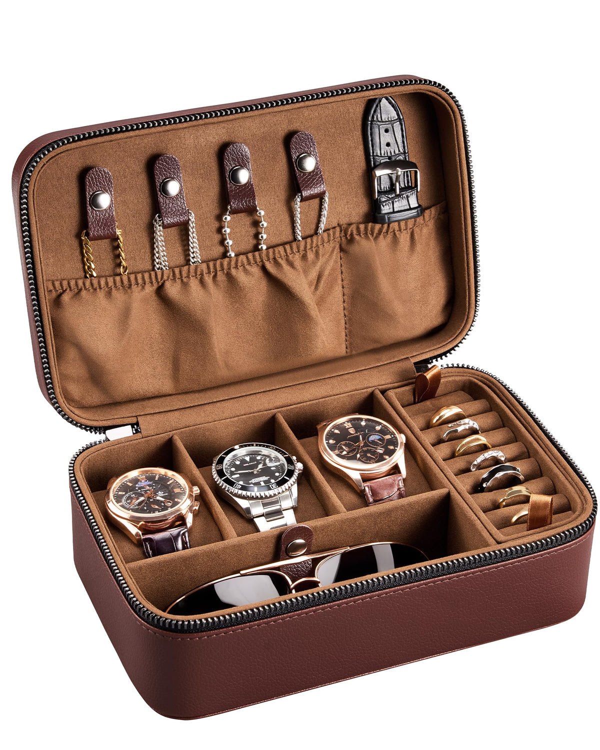 Lolalet 3 Slot Travel Watch Case Watches and Jewelry Box for - Lolalet Official Imagery - 1