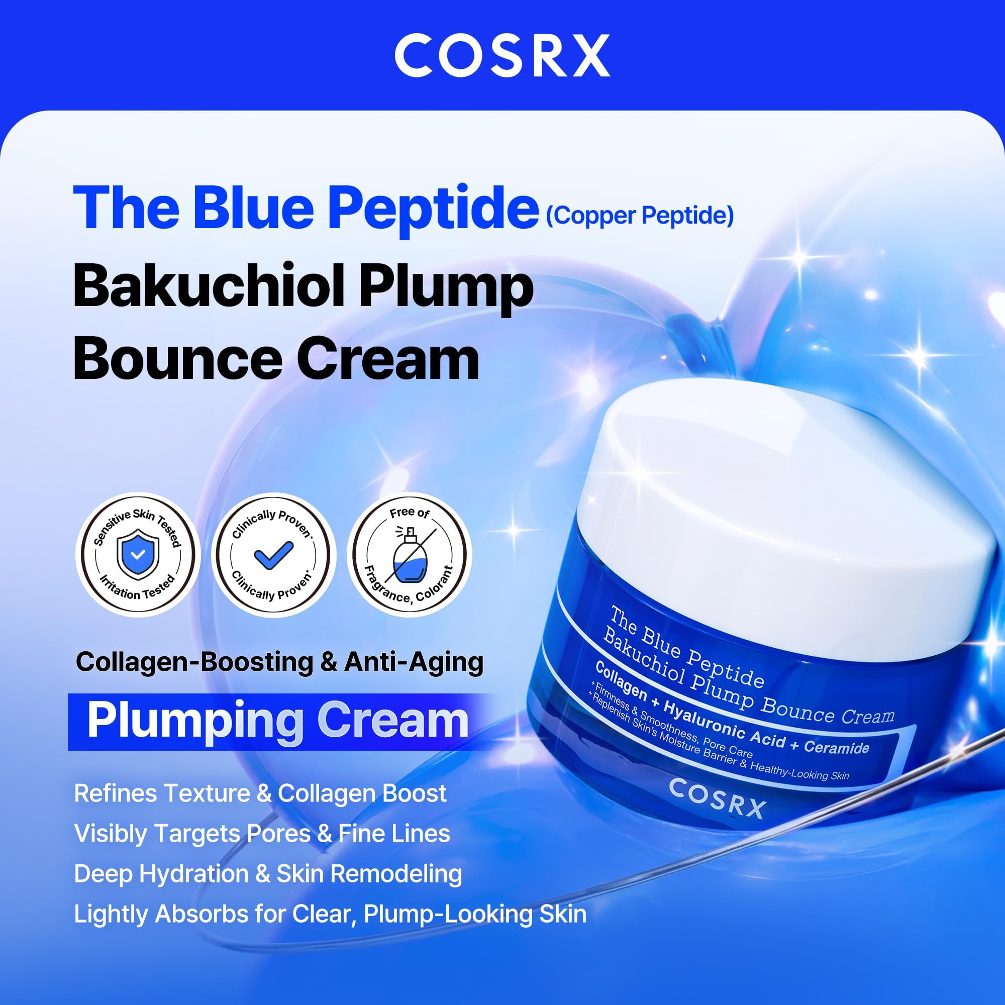 COSRX The Blue Copper Peptide Bakuchiol Cream, Korean Anti - Aging & 1 - COSRX Official Product View 3