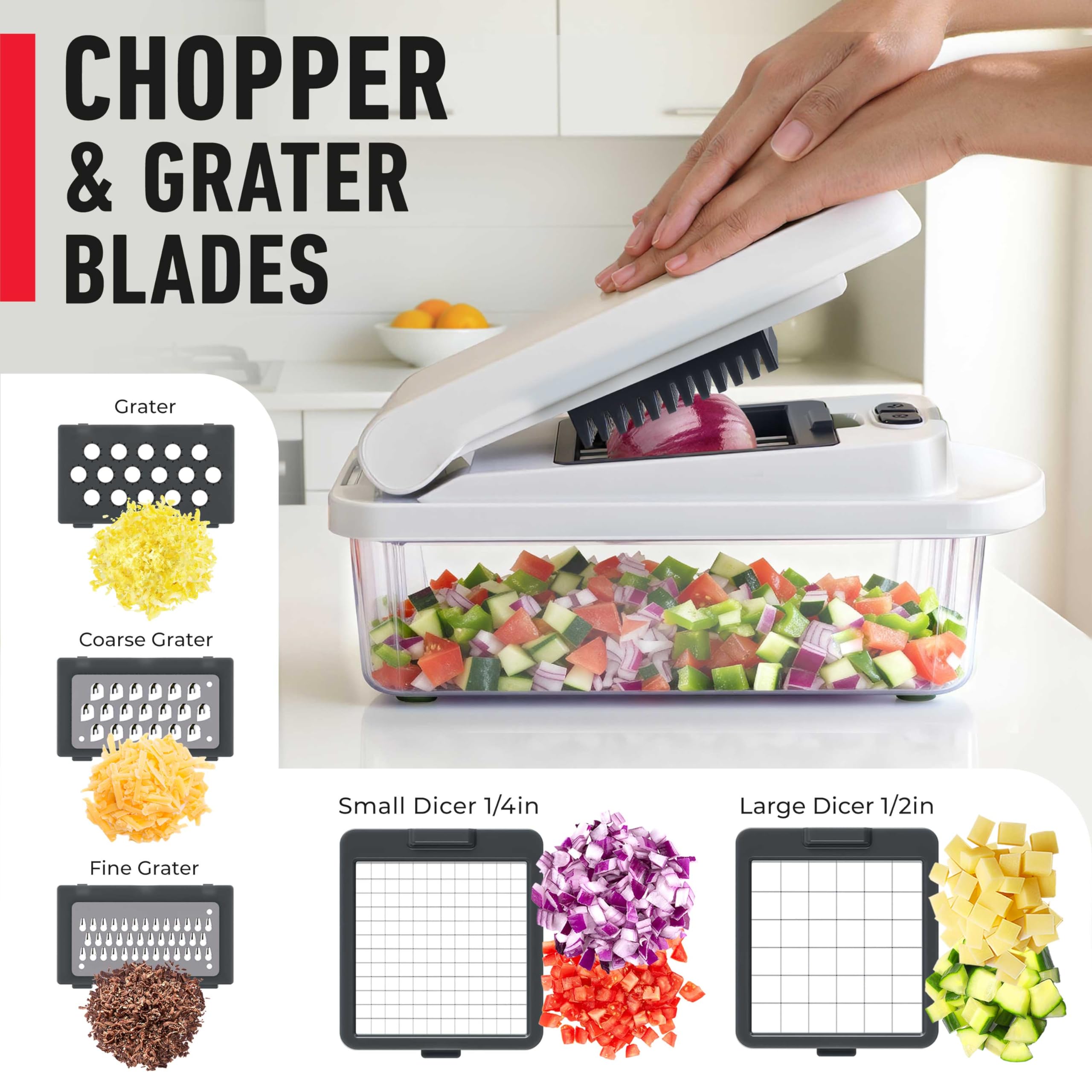 Mueller The Real Original Pro Vegetable Chopper & Mandoline Slice by Mueller - Angle View 6