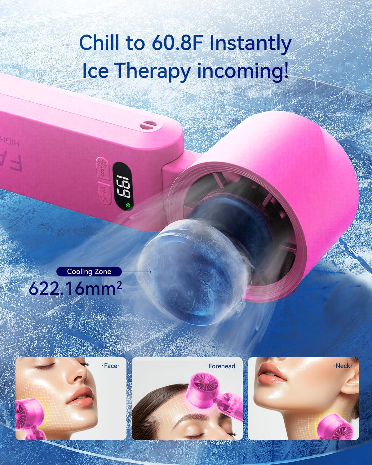 Kimguard Handheld Portable Turbo Fan with Ice Cooler, Speed   5500mAh - View 3