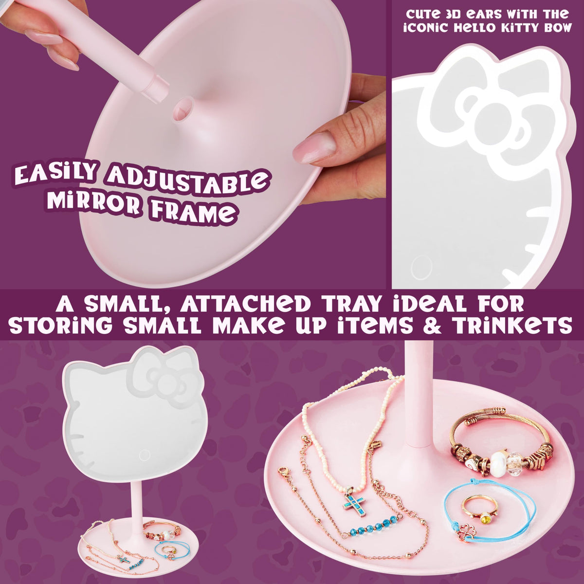Get Trend Hello Kitty Sanrio LED Vanity Mirror with Lights - Get Trend Official Imagery - 6