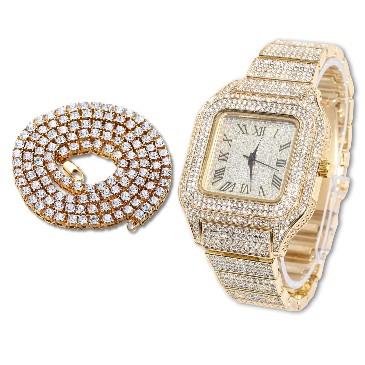 Halukakah Diamonds Gold Watch Iced Out Men s 18k Real Gold - Halukakah Official Imagery - 1