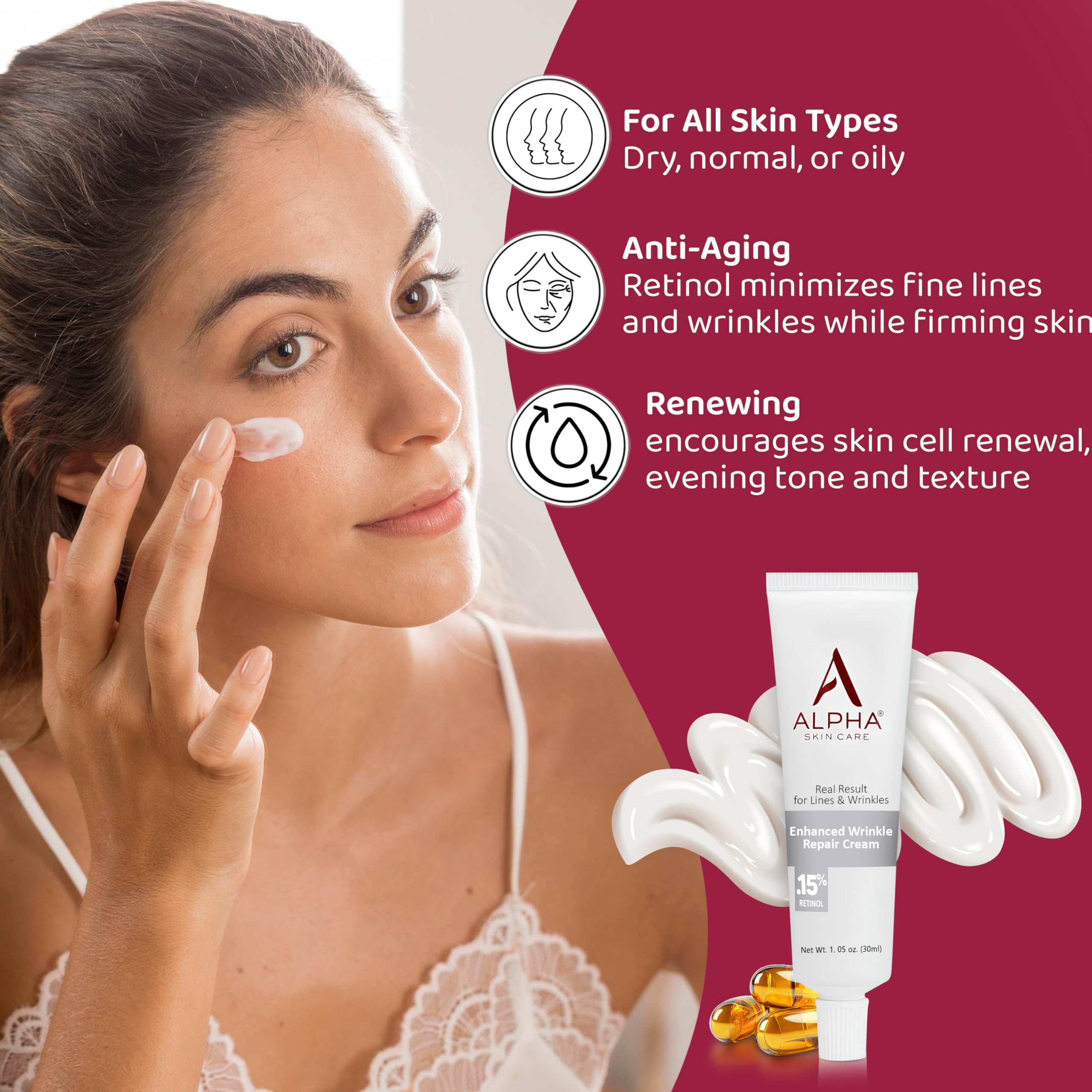 Alpha Skin Care Enhanced Wrinkle Repair Cream 0 15 Retinol 1 - Alpha Official Imagery - 4