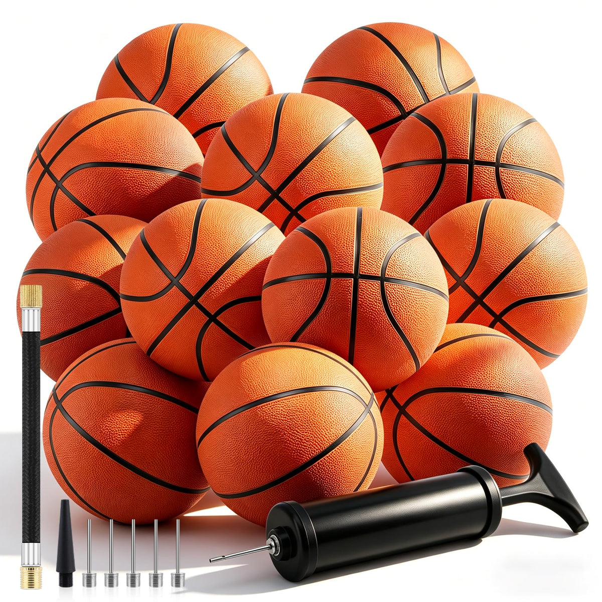 12 Pack Bulk Basketballs Official Outdoor Indoor for Men - SIKEMAY Official Imagery - 1