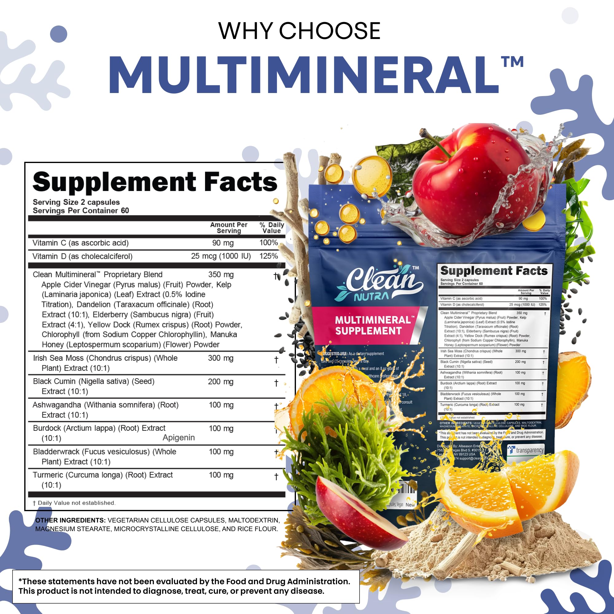 Clean Nutraceuticals Sea Moss Black Seed Oil Ashwagandha - Clean Nutraceuticals Official Imagery - 6