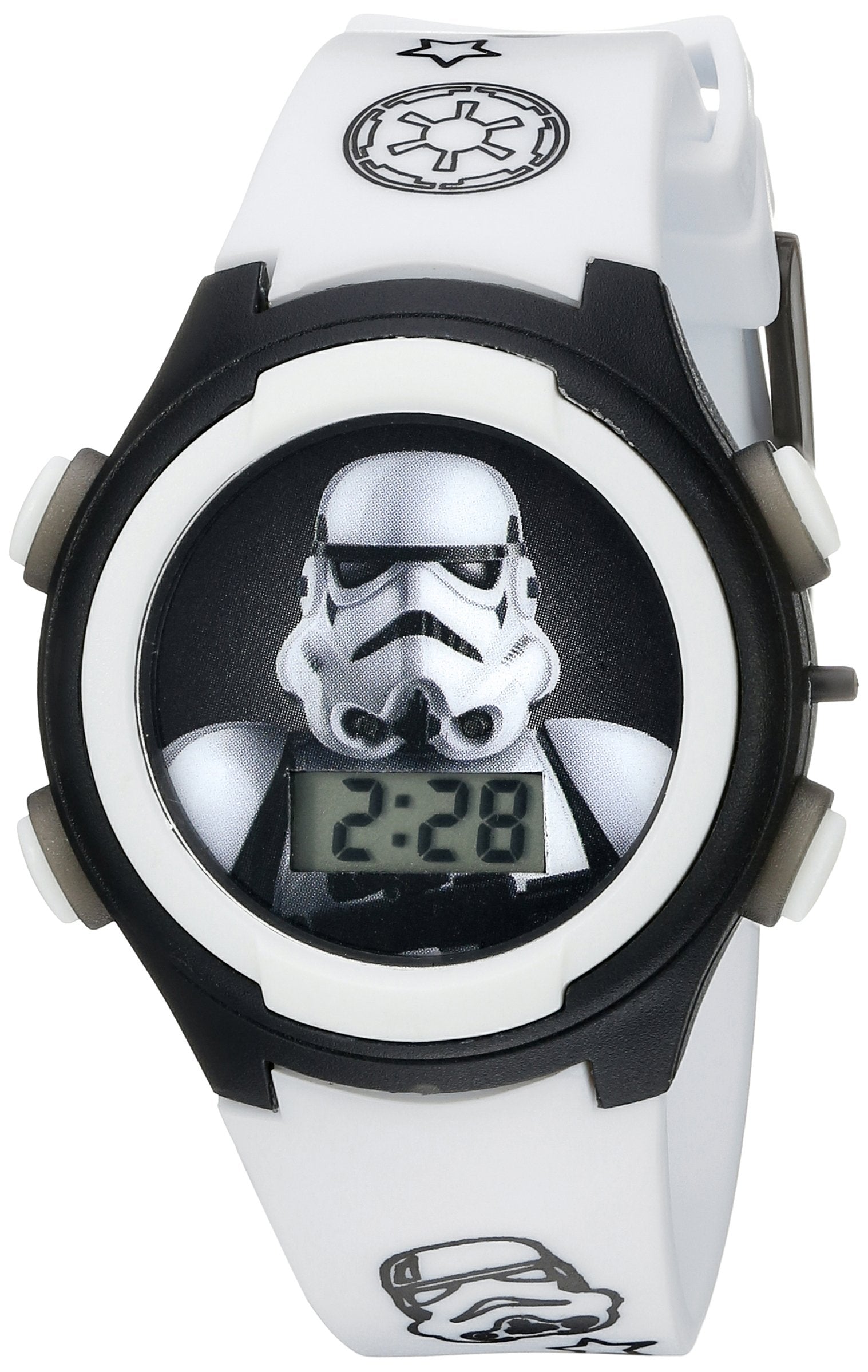 Accutime Star Wars Kids' Stormtrooper Digital Display LCD Quartz White - View 1