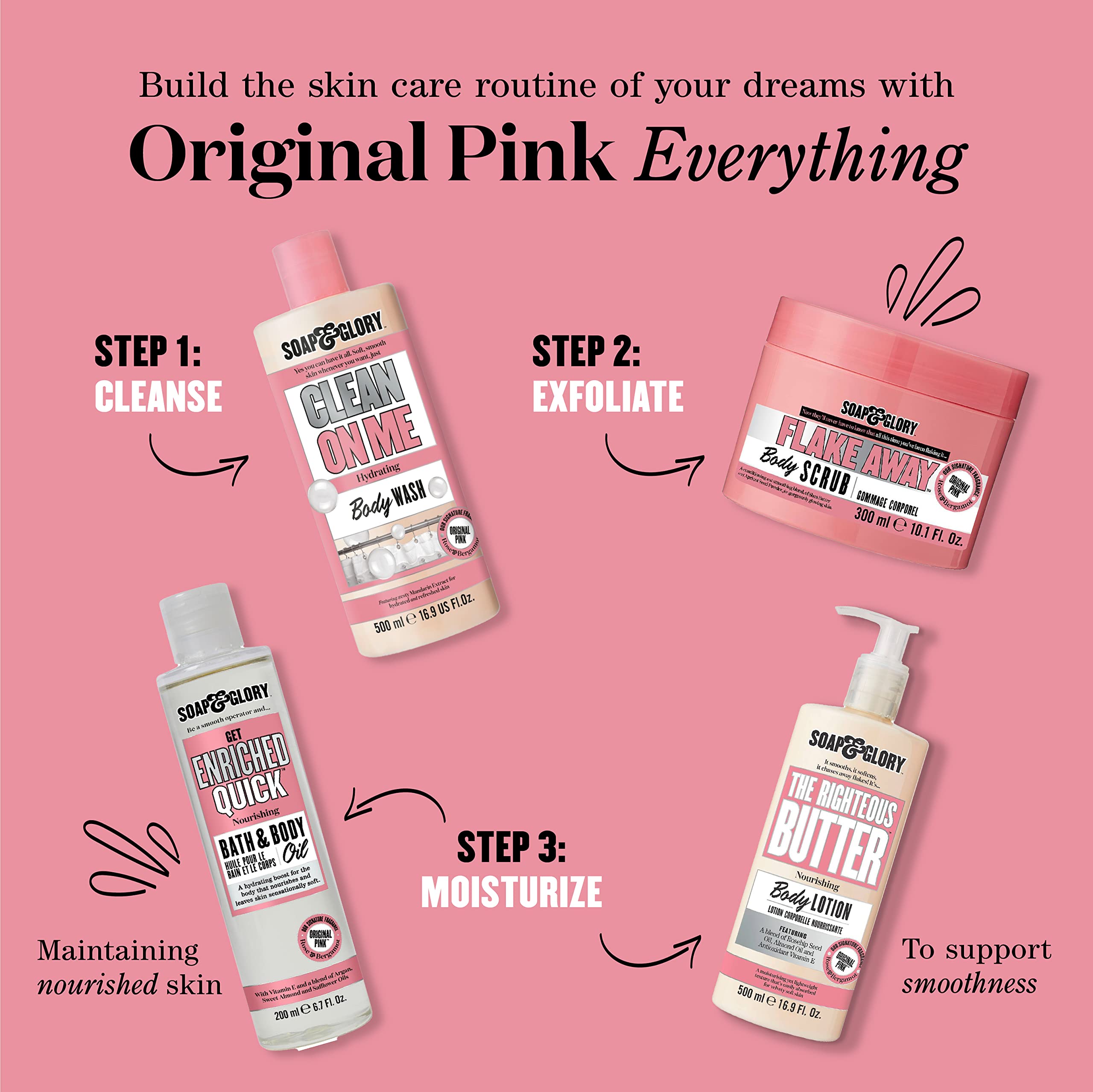 Soap & Glory Original Pink Moisturizing Body Lotion Pump, 16.9 oz - Soap & Glory Official Product View 8