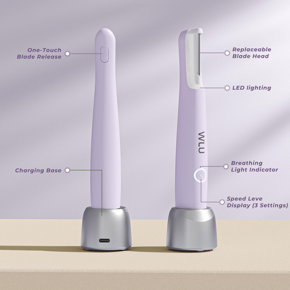 WLU Dermaplane Razor for Women Face Peach Fuzz Removal - WLU Official Imagery - 7