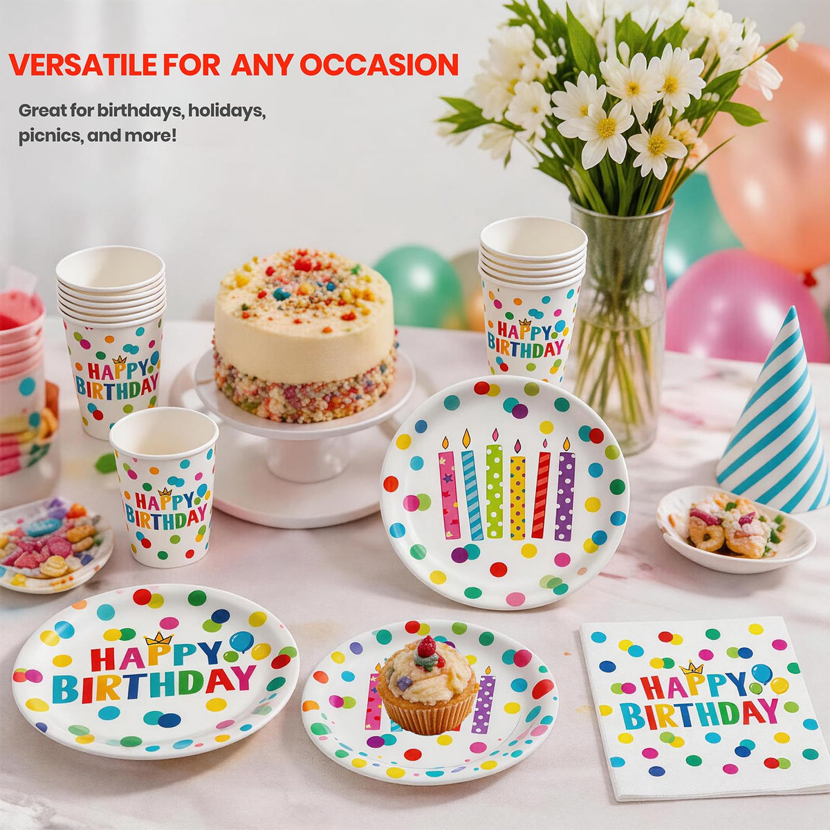 Happy Birthday Decorations 175Pcs Happy Birthday Party - B4b3e Official Imagery - 6