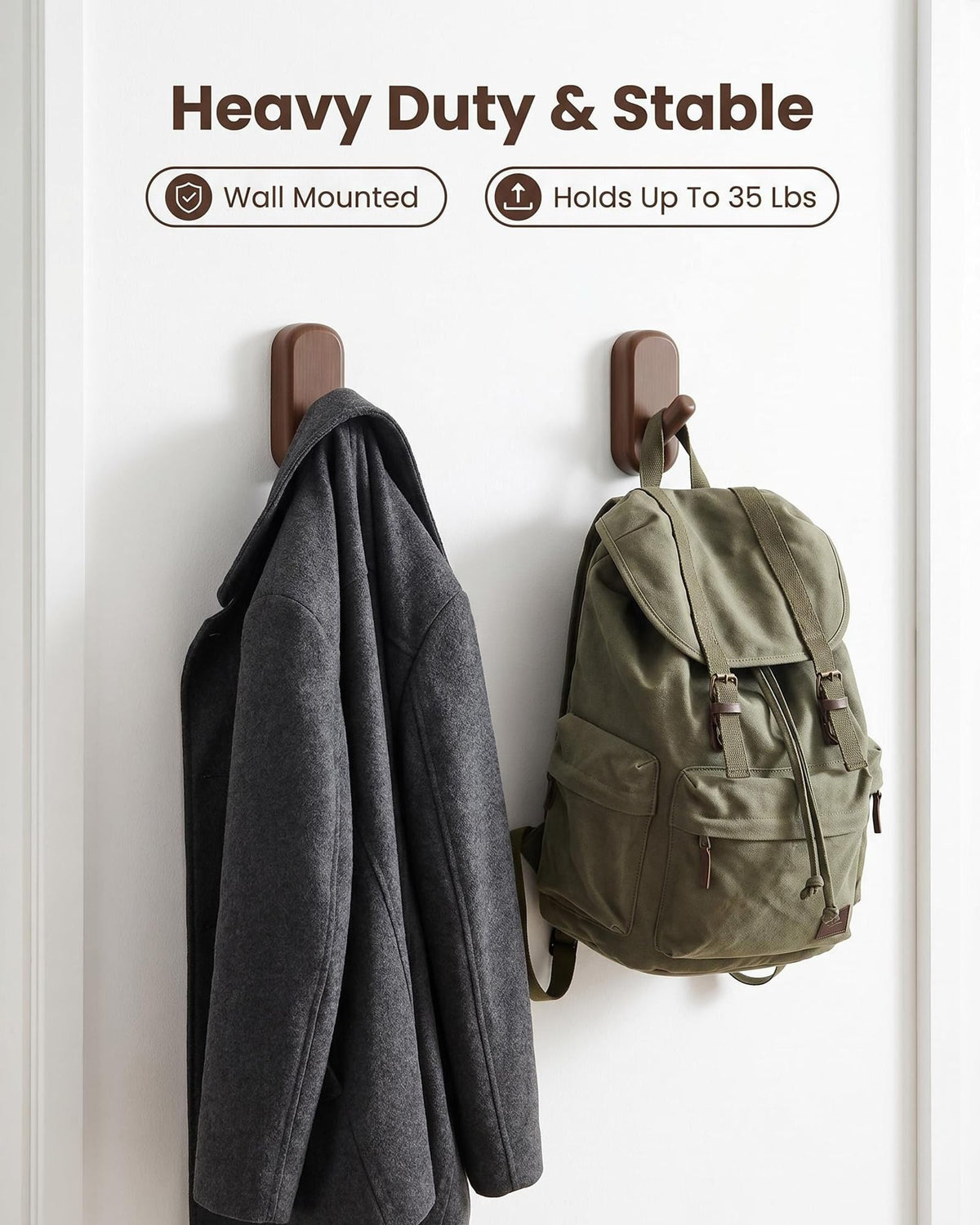 Wooden Wall Hooks for Hanging - FCOWK Official Imagery - 7