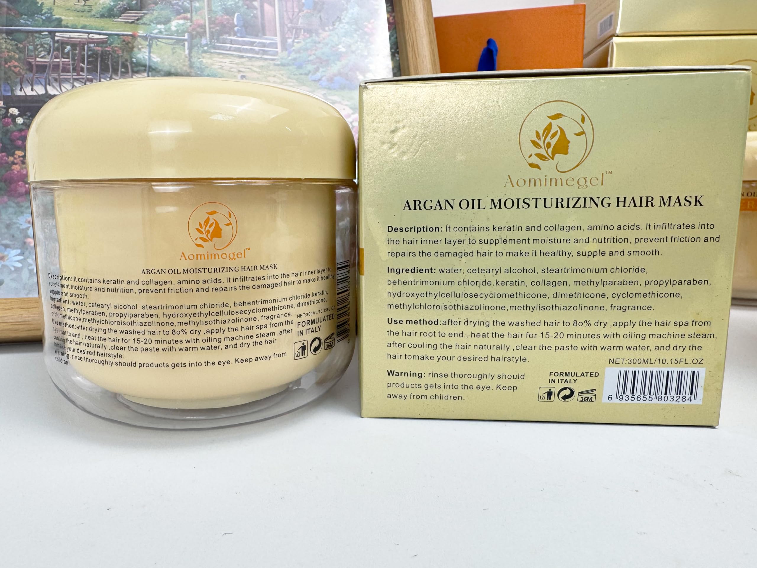 Collagen Repair Hair Mask for Dry Damaged Hair 10 15 oz - Aomimegel Official Imagery - 8