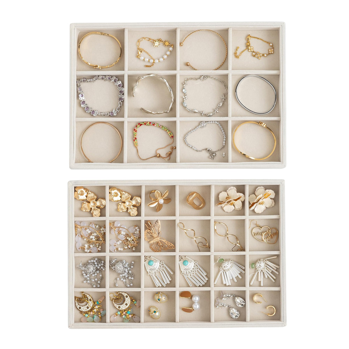 Jewelry Trays for Drawer Set of 2 Jewelry Organizer and - Frebeauty Official Imagery - 2
